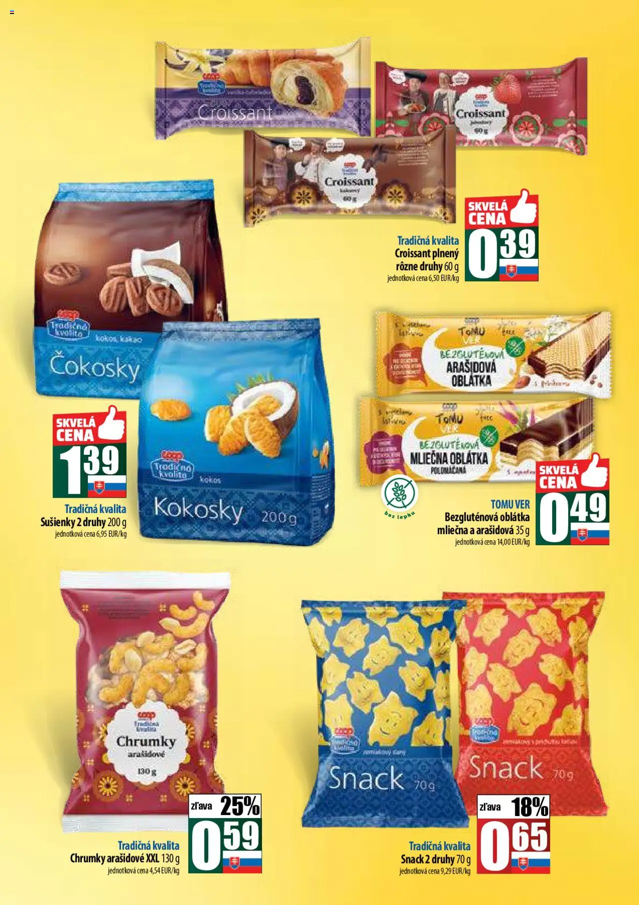 COOP Jednota široká ponuka │ platný od 21.08.2025 | Strana: 5 | Produkty: Croissant, Kakao