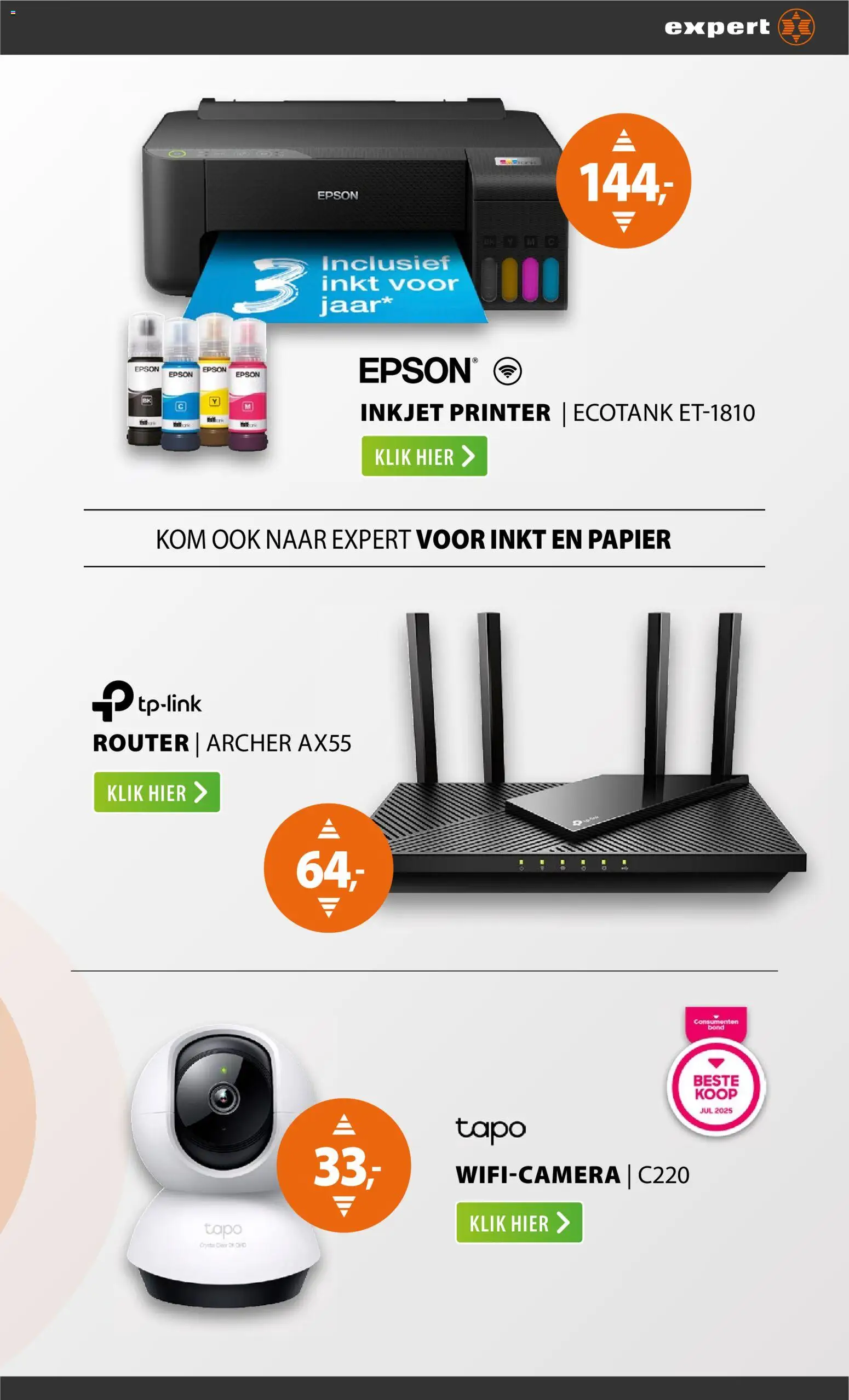 {H1} | Pagina: 9 | Producten: Kom, Router, Printer, Papier