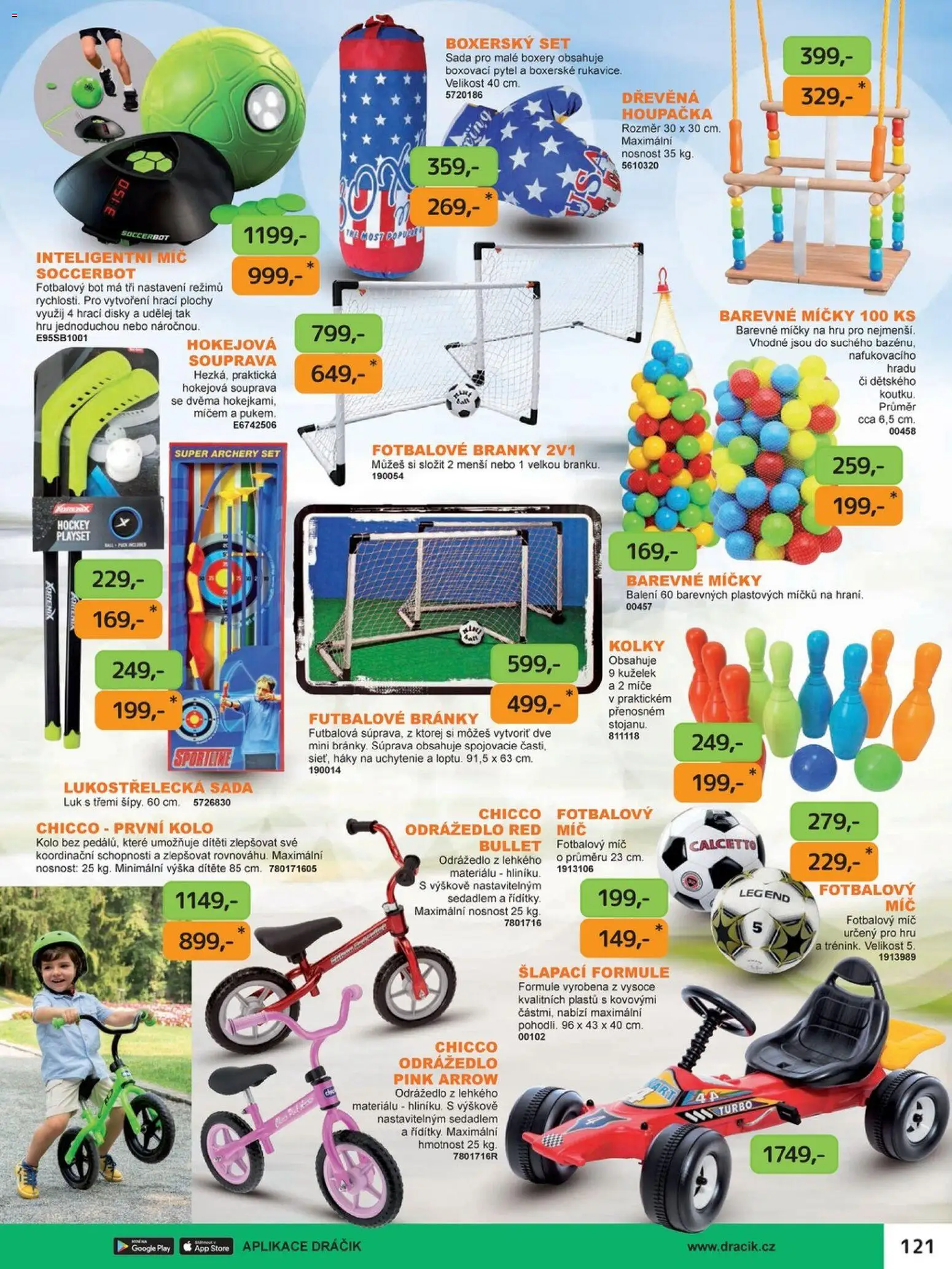 Dráčik leták od 03.10.2025 | Strana: 135 | Produkty: Mošt, Kolo, Houpačka, Odrážedlo