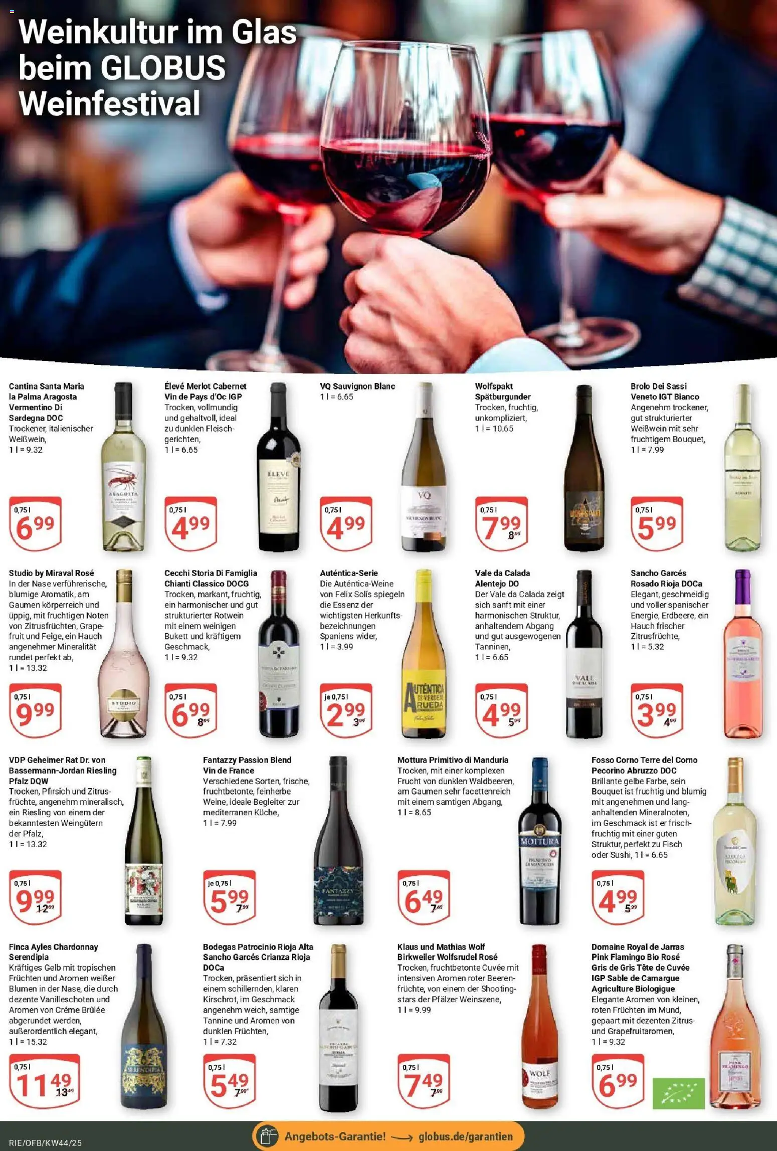 Globus prospekt Bochum-Riemke	 – gültig ab 26.10.2025 | Seite: 18 | Produkte: Weißwein, Merlot, Pfirsich, Fleisch