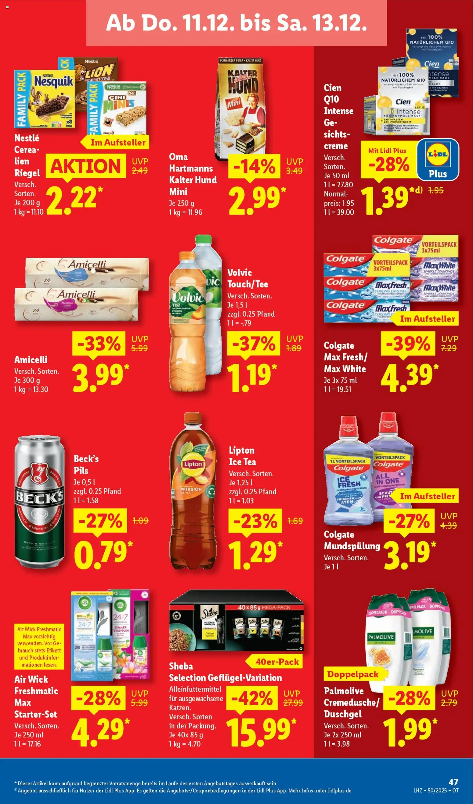 Lidl Prospekt Grimma – gültig ab 08.12.2025 | Seite: 67 | Produkte: Nesquik, Pils, Creme, Volvic