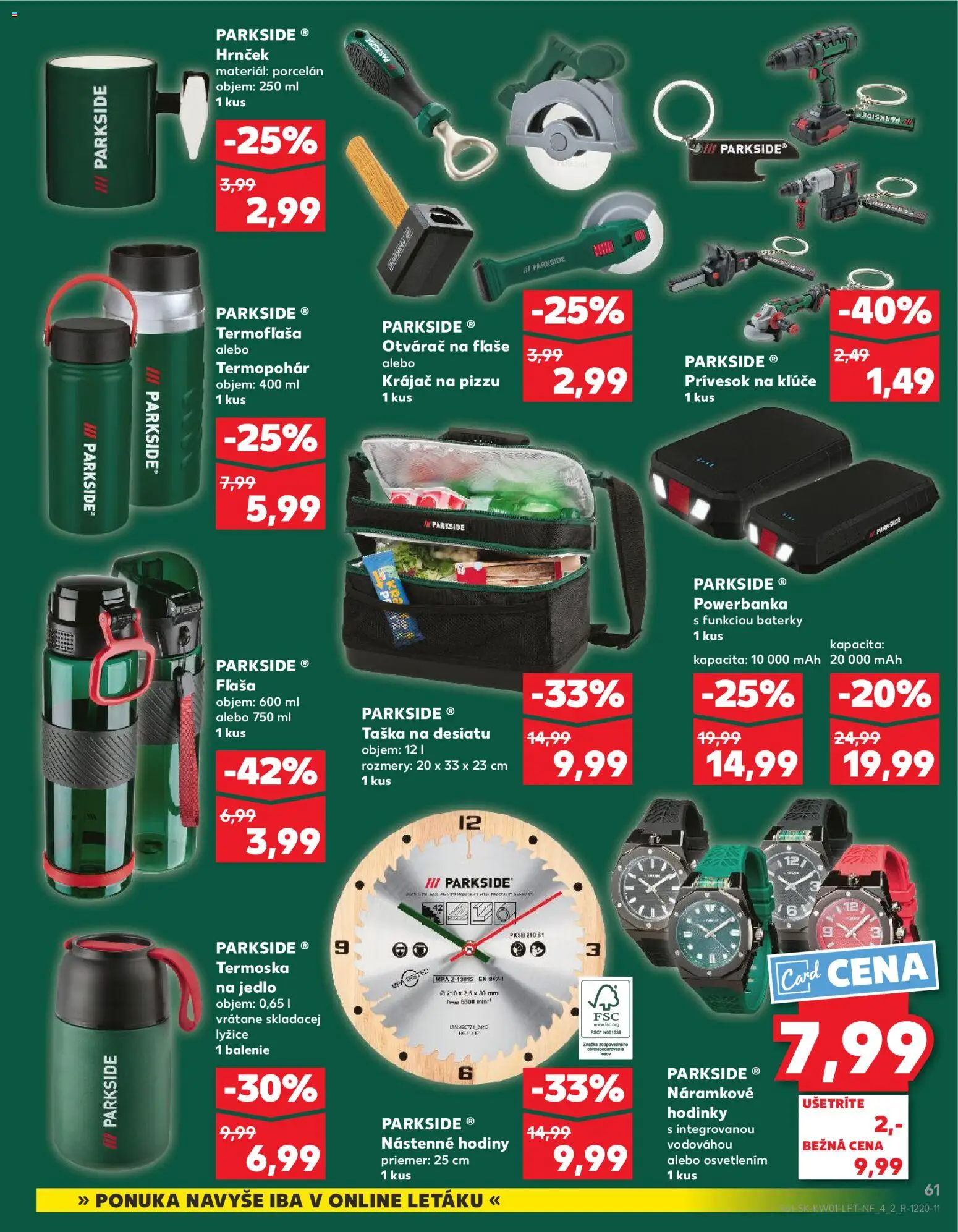 Nové Kaufland akcie – leták je platný od 02.01.2026 | Strana: 61 | Produkty: Nástenne hodiny, Hodiny, Baterky, Hodinky