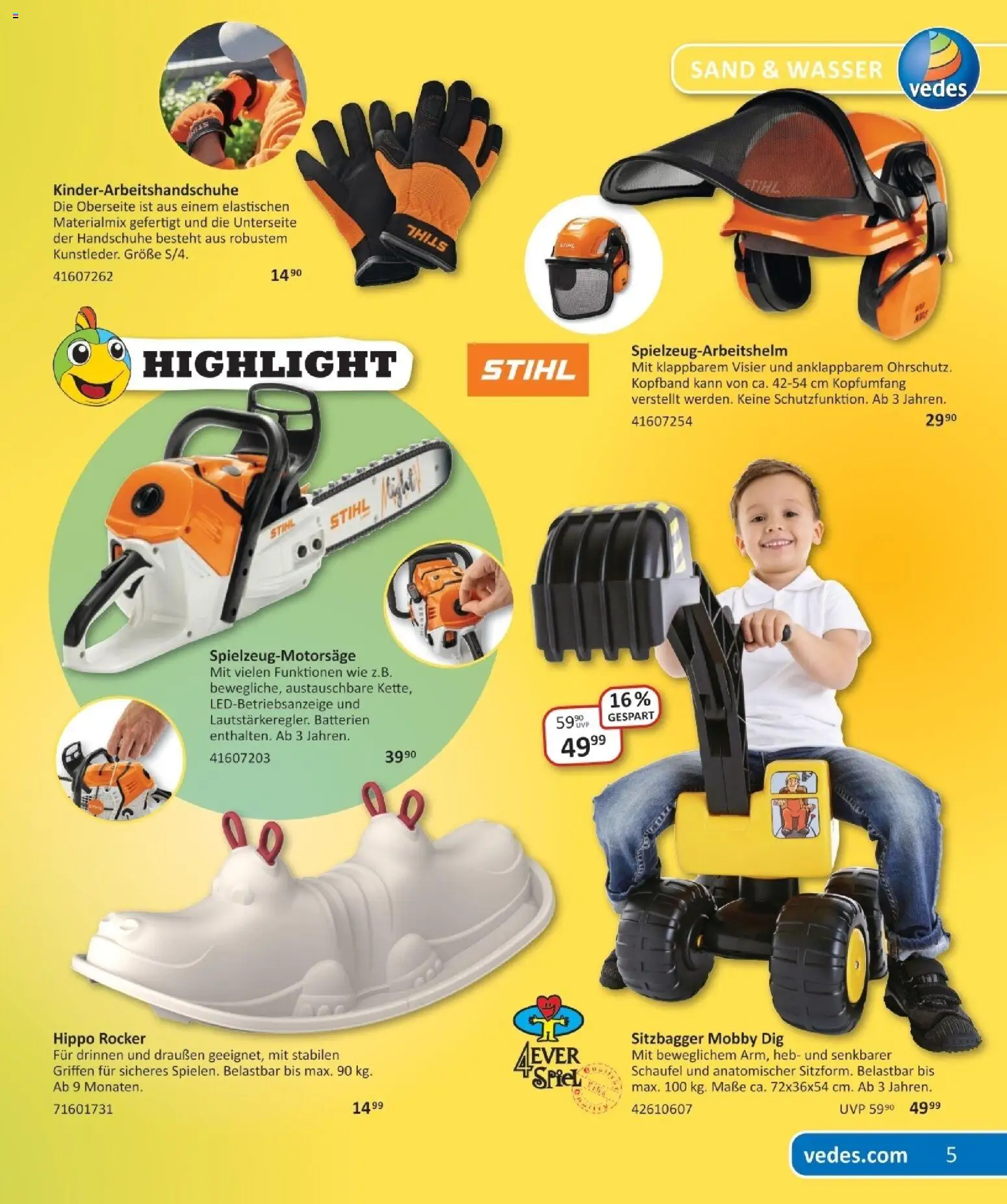 Vedes Prospekt 	 – gültig ab 20.02.2026 | Seite: 7 | Produkte: Spiel, Batterien, Wasser, Handschuhe