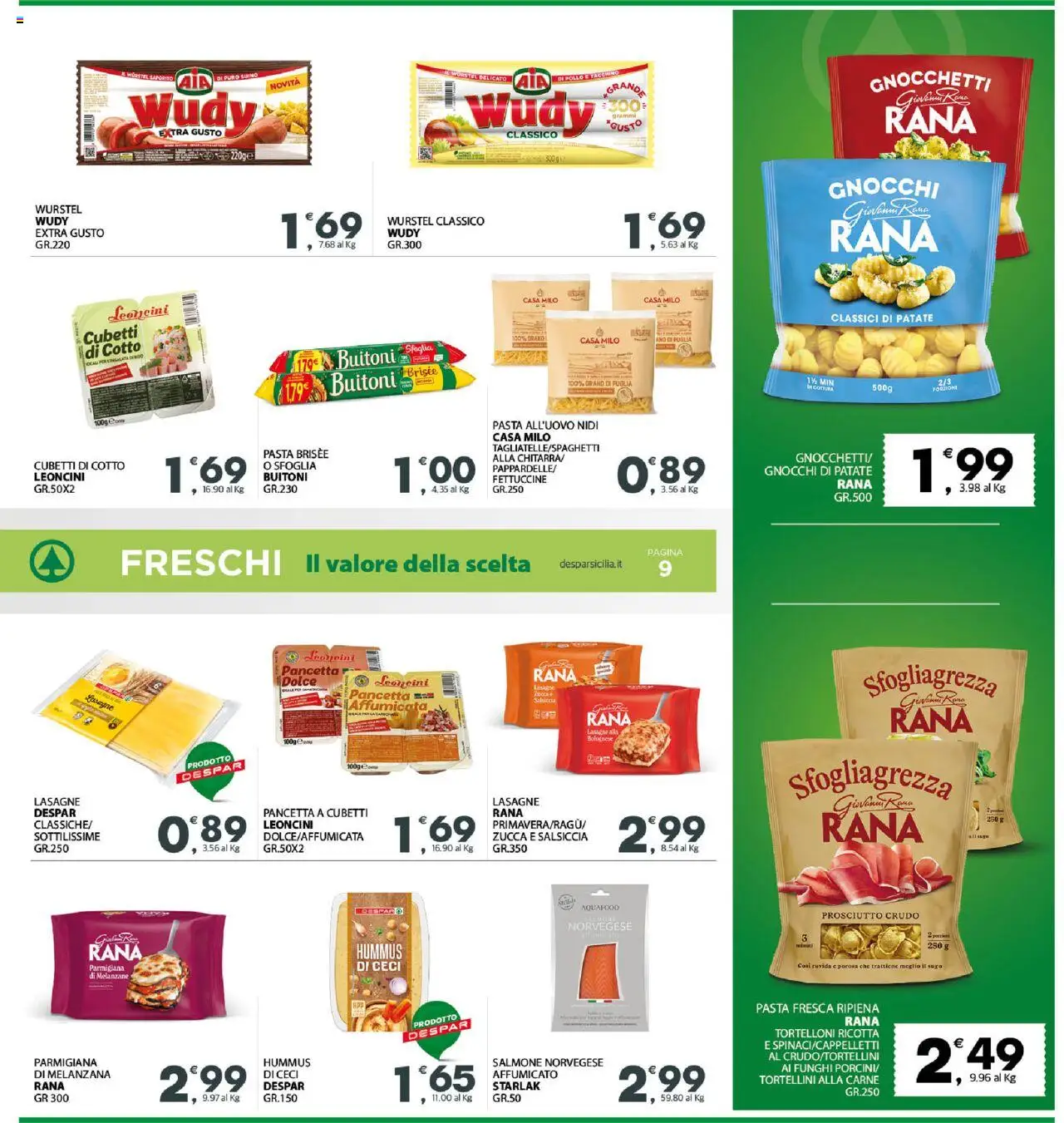 Volantino Interspar del 20.10.2025 | Pagina: 11 | Prodotti: Prosciutto Crudo, Pollo, Gnocchi, Sugo