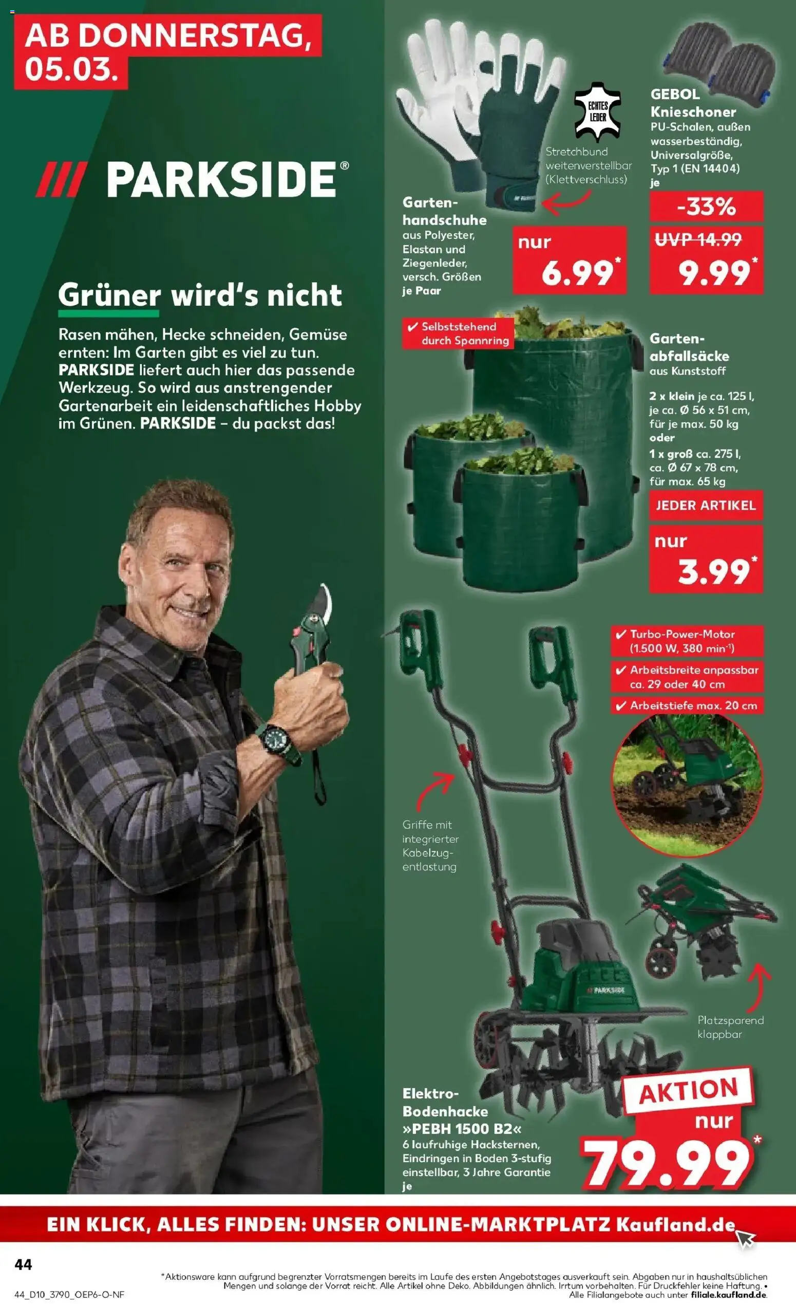 Kaufland Prospekt Zeitz	 – gültig ab 05.03.2026 | Seite: 44 | Produkte: Gemüse, Handschuhe