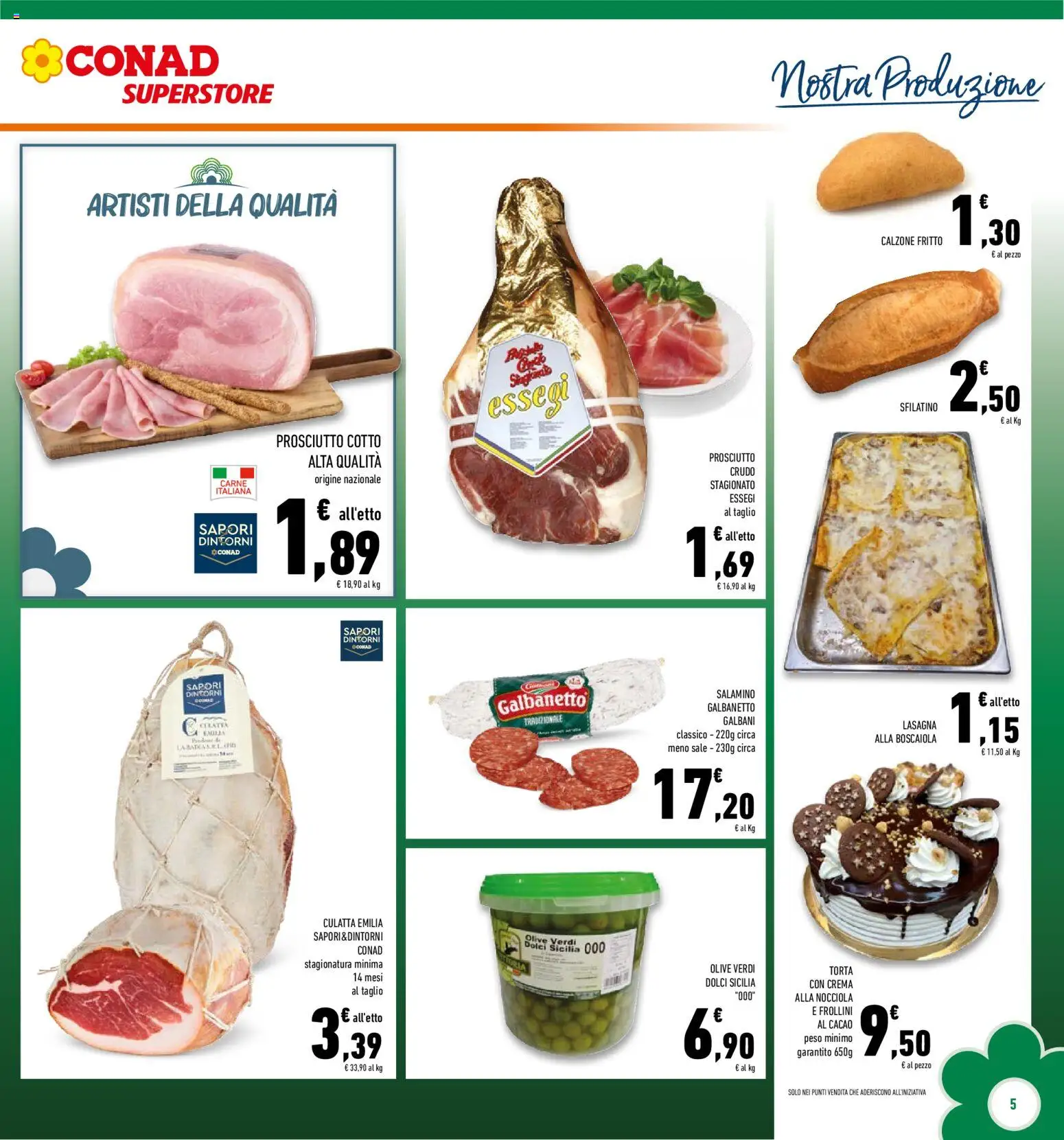 Volantino Conad del 19.11.2025 | Pagina: 5 | Prodotti: Crema, Sale, Prosciutto, Lasagna