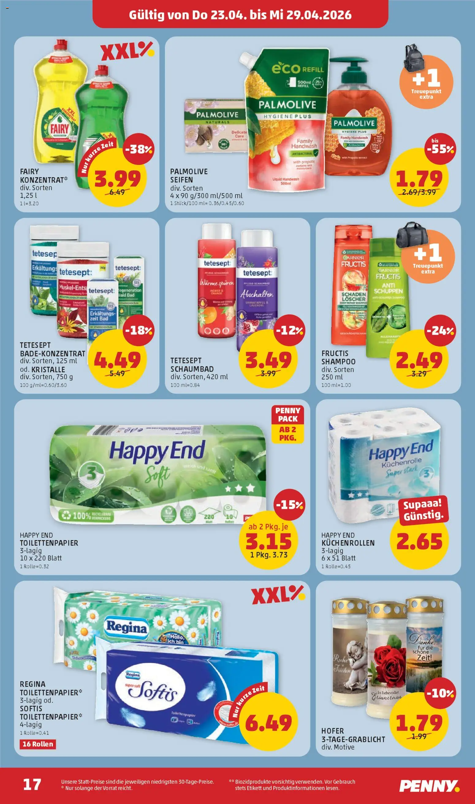 Penny Markt - Flugblatt gültig ab 23.04.2026 | Seite: 17 | Produkte: Bad, Shampoo