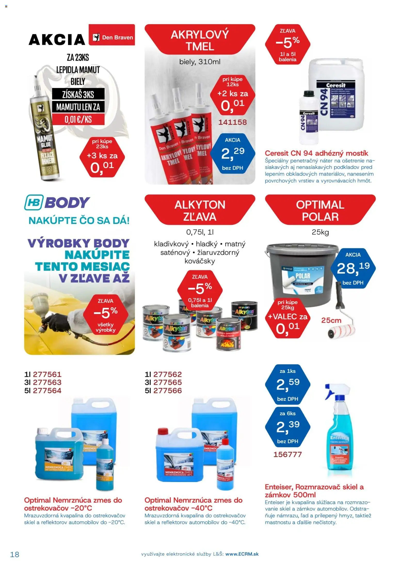 Nové L&Š akcie – leták je platný od 01.11.2025 | Strana: 18 | Produkty: Maska, Ceresit