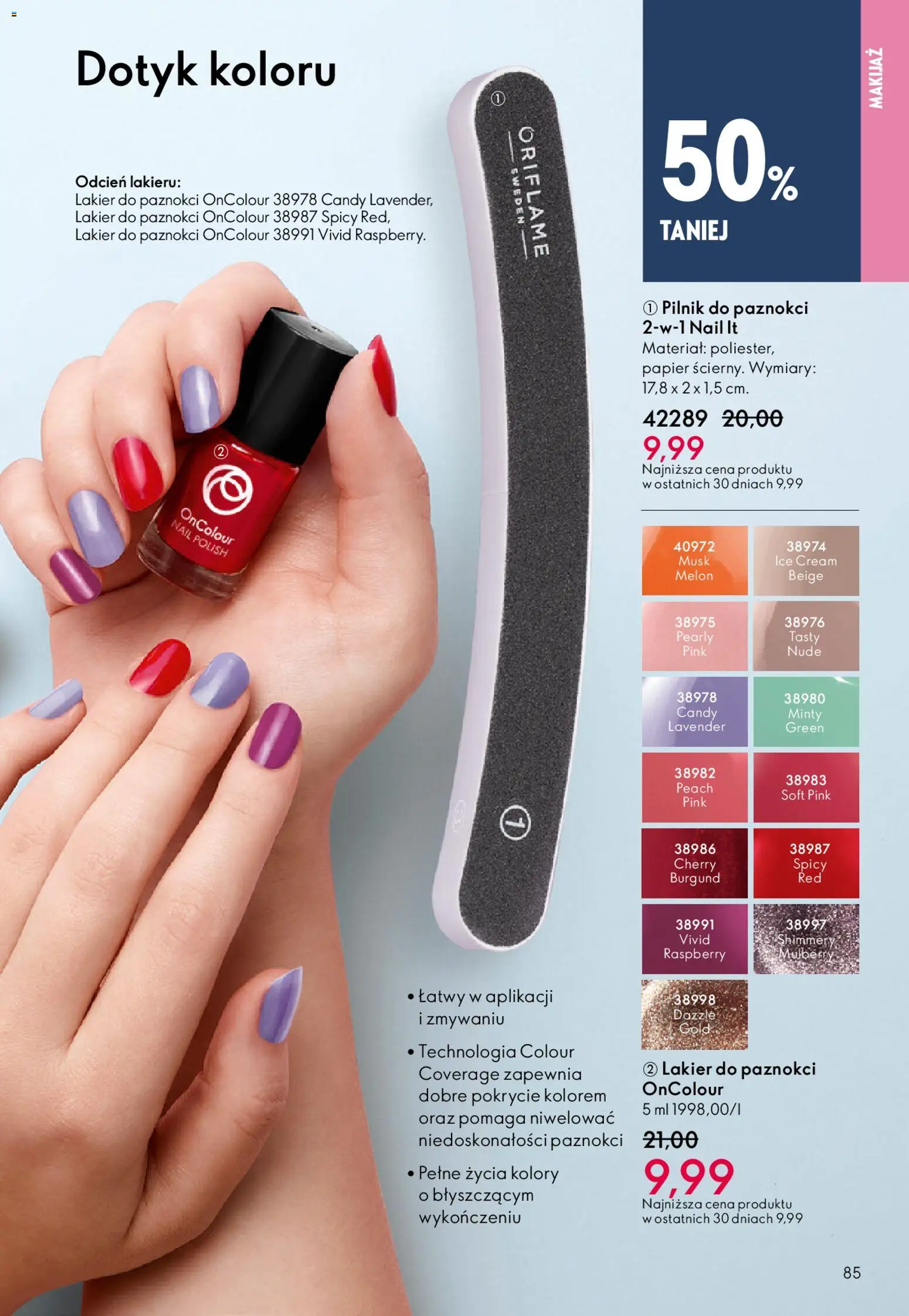 Oriflame Katalog 17 2025 od 03.12.2025 | Strona: 85 | Produkty: Melon, Makijaż, Lakier do paznokci