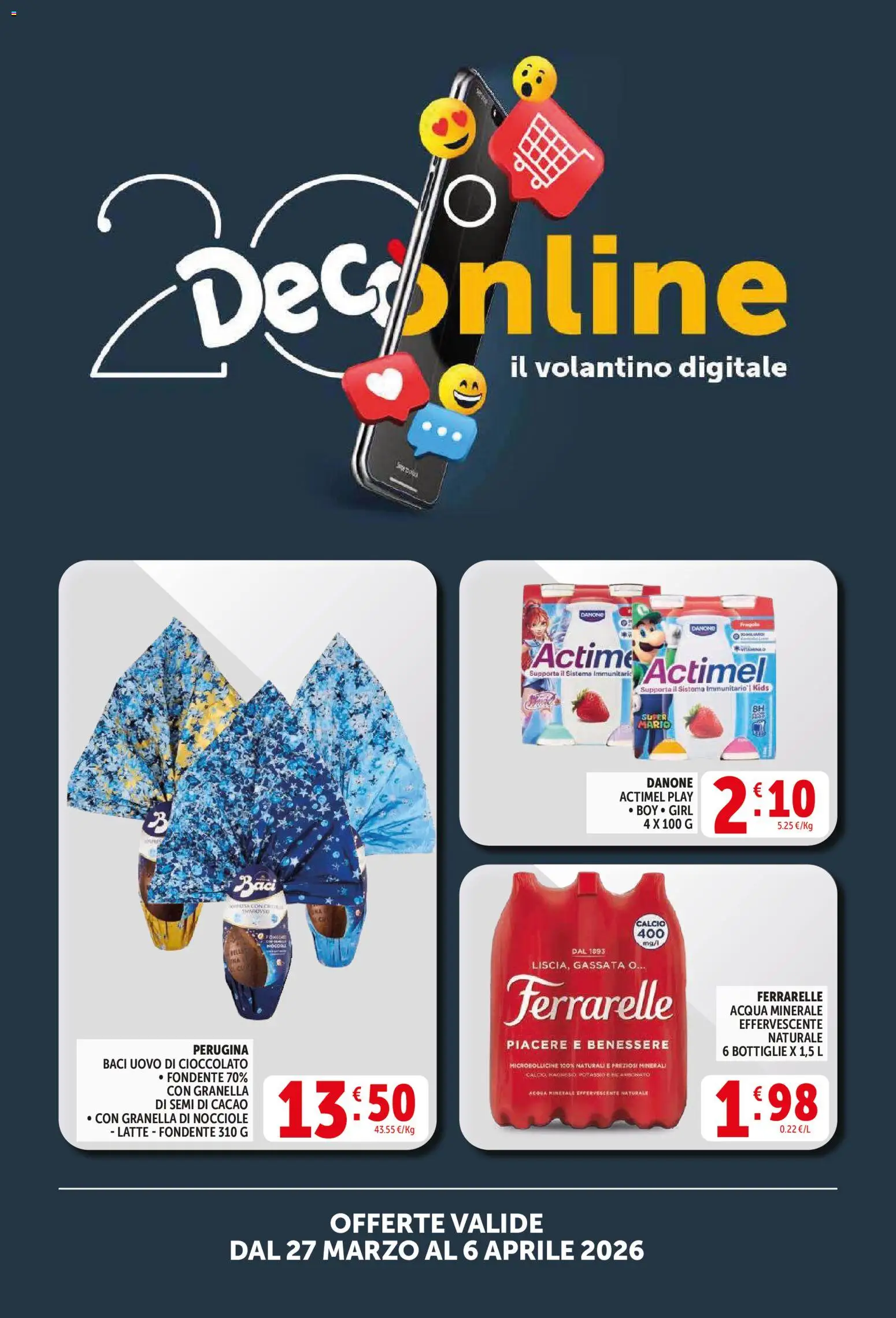 Volantino Decò del 27.03.2026 | Pagina: 29 | Prodotti: Acqua, Nocciole, Acqua minerale, Ferrarelle