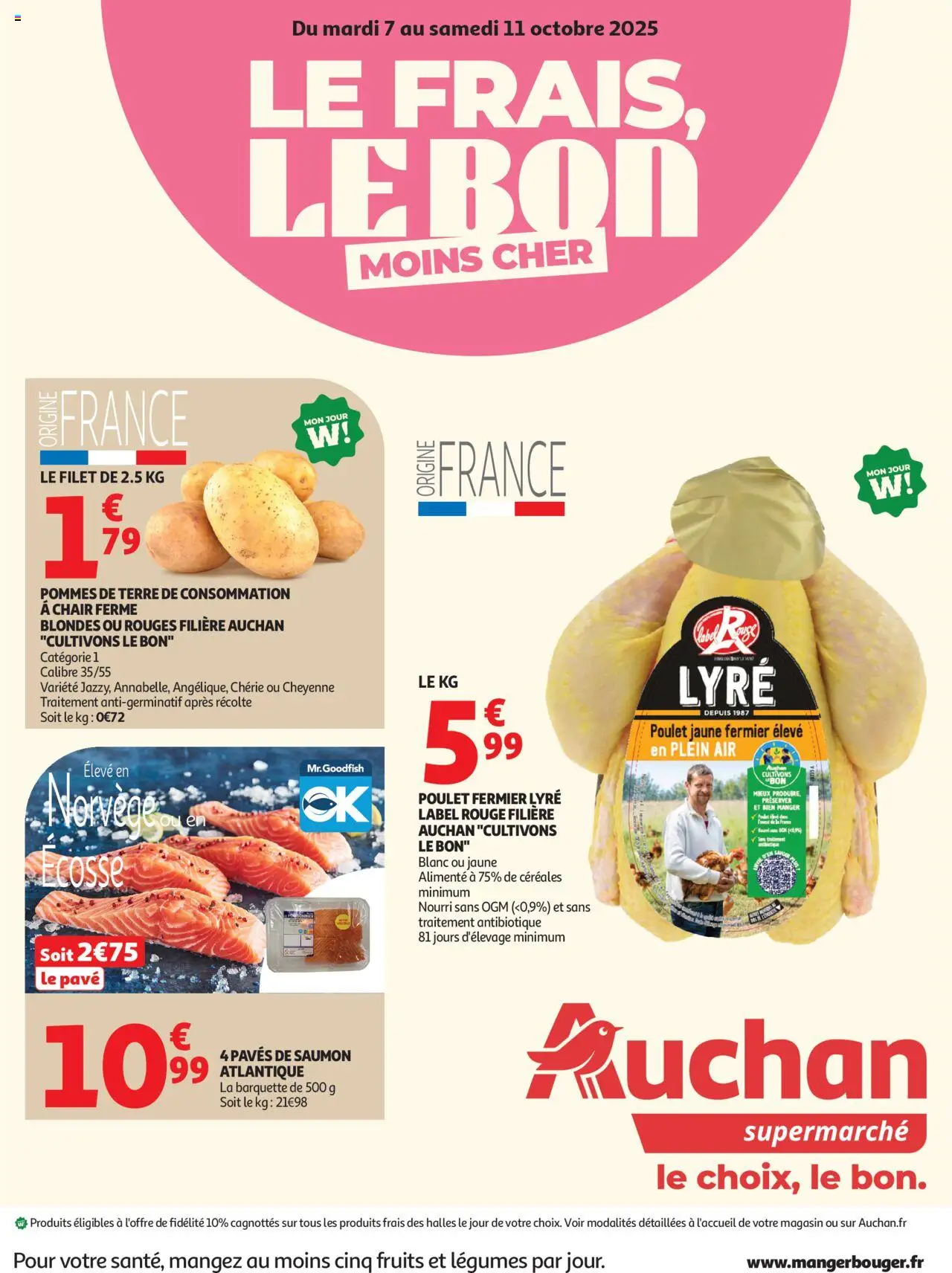 {H1} | Page: 1 | Produits: Pommes, Céréales, Saumon, Pommes de terre