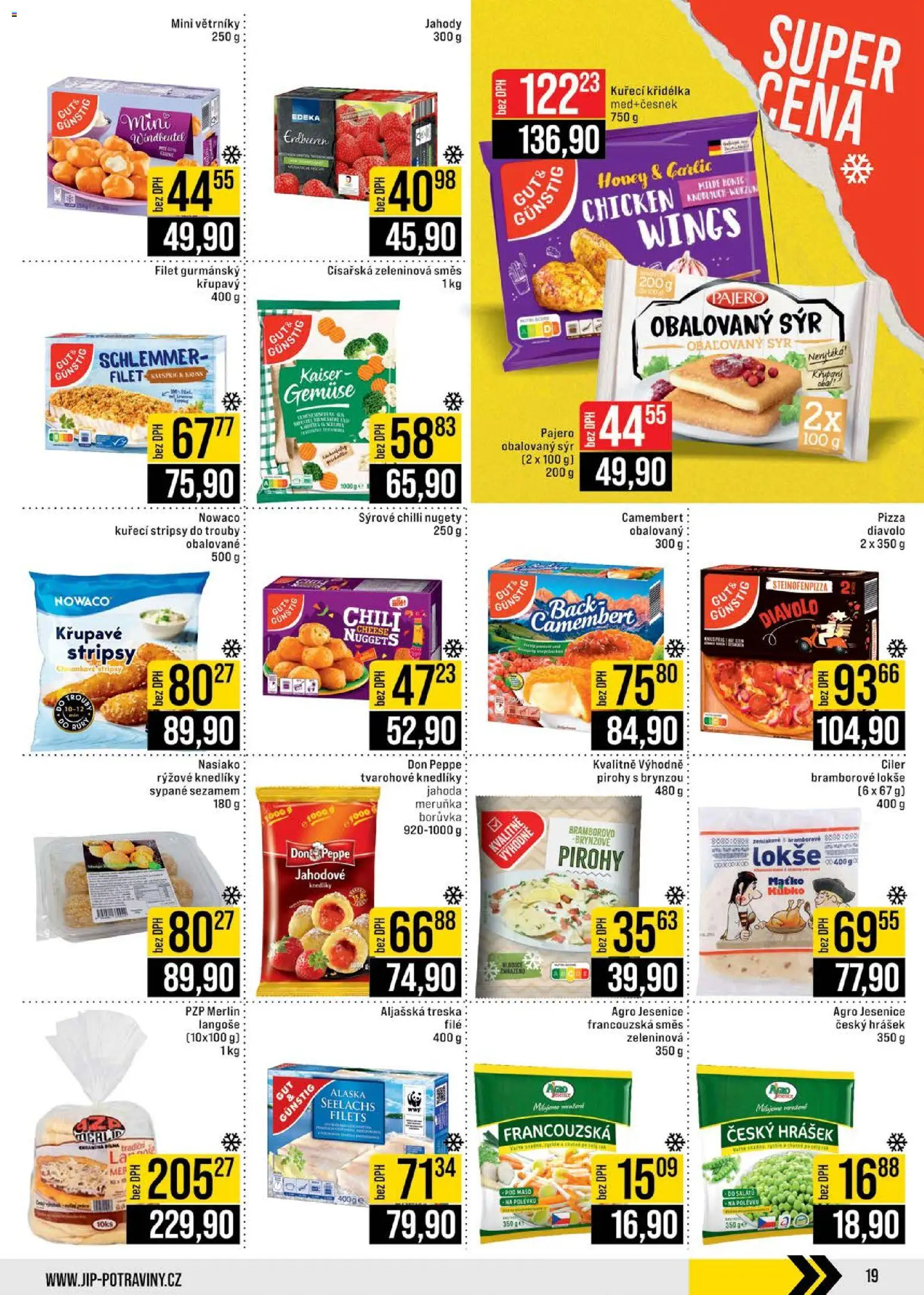 Jip leták - Cash & Carry od 05.11.2025 | Strana: 19 | Produkty: Sýr, Treska, Jahody, Kuřecí stripsy