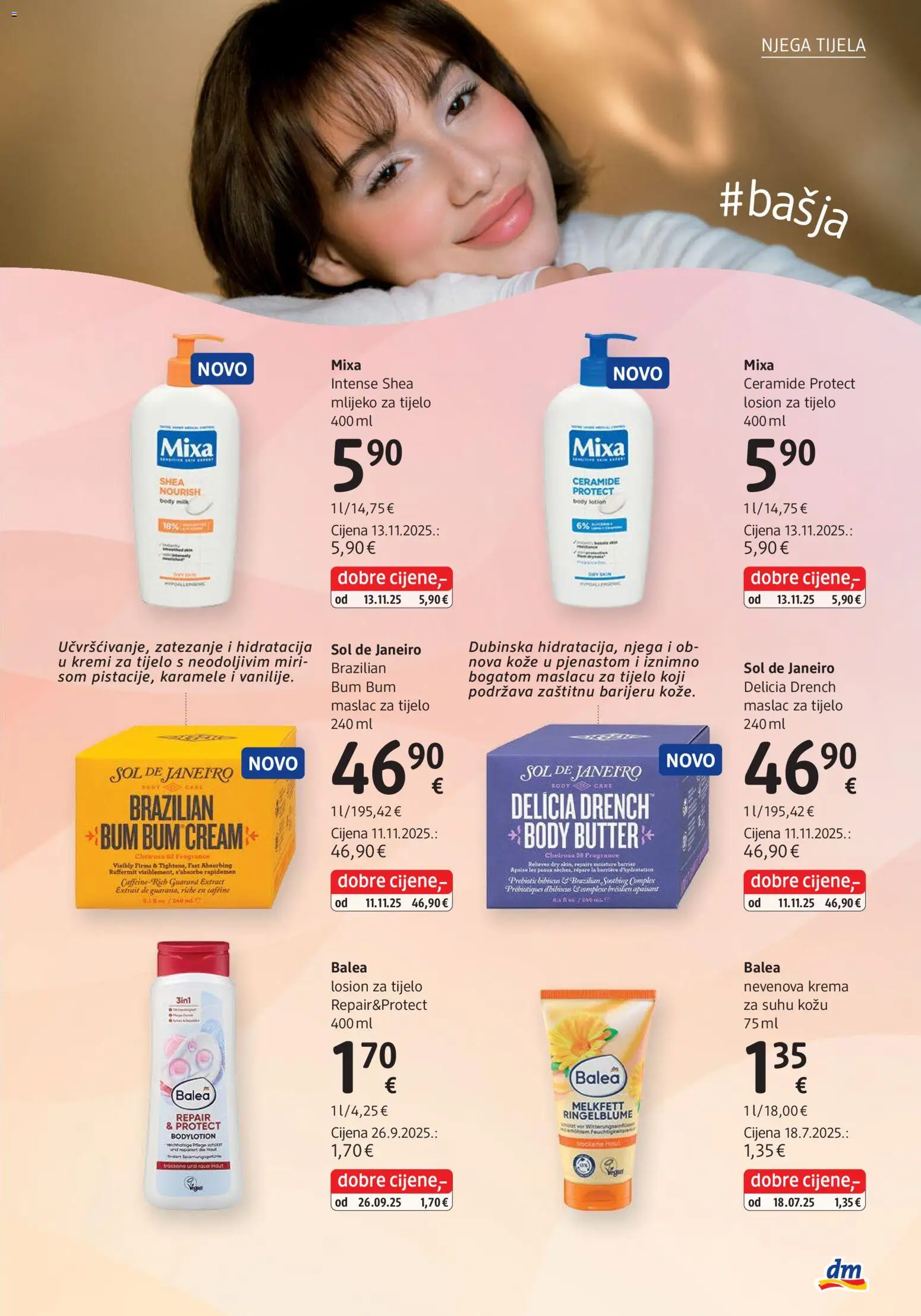 DM katalog | vrijedi od 01.01.2026 | Stranica: 27 | Proizvodi: Mlijeko, Maslac, Mlijeko za tijelo, Krema