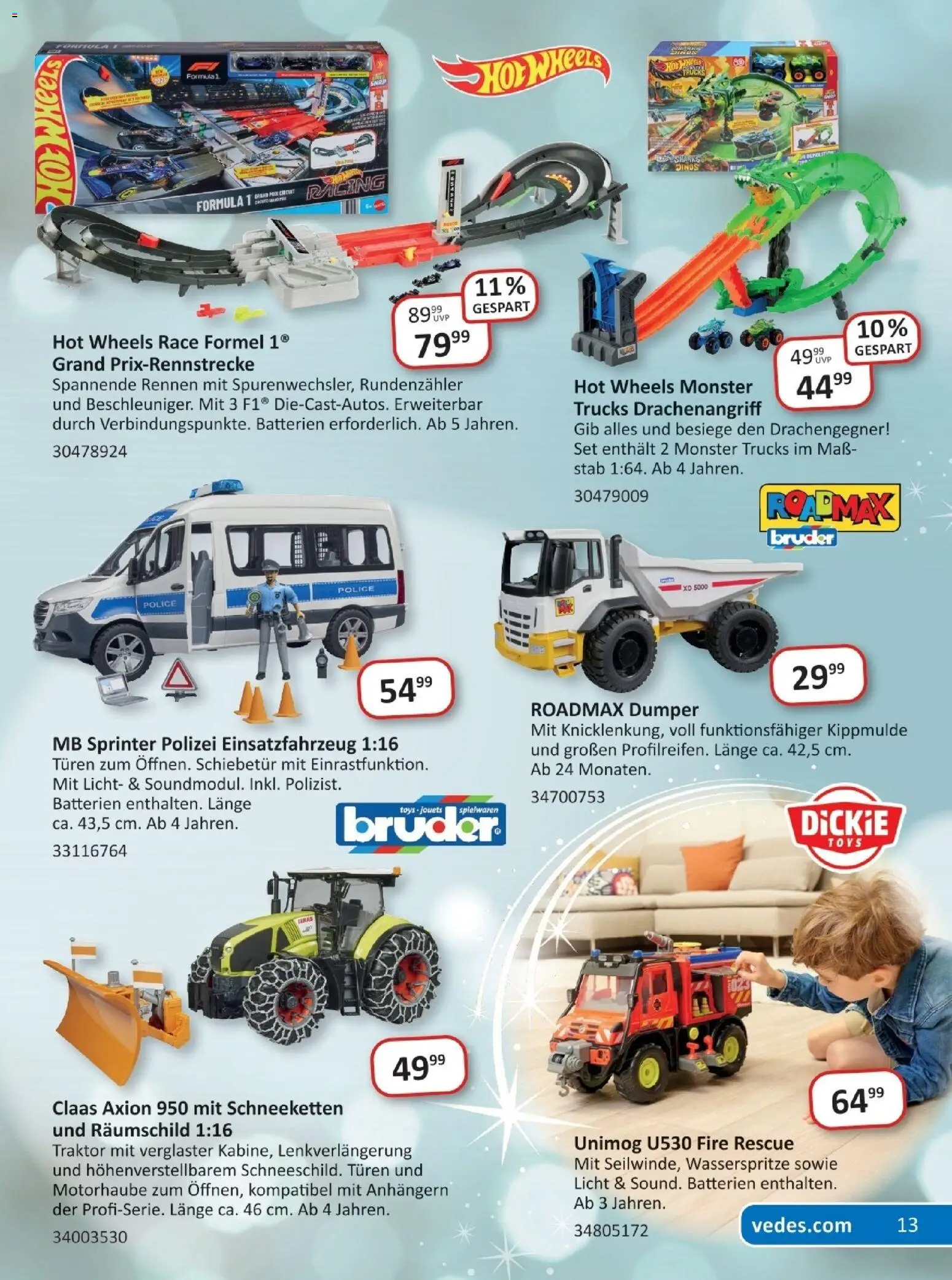 Vedes Illustrecke Weihnachten – gültig ab 01.11.2025 | Seite: 13 | Produkte: Batterien, Monster