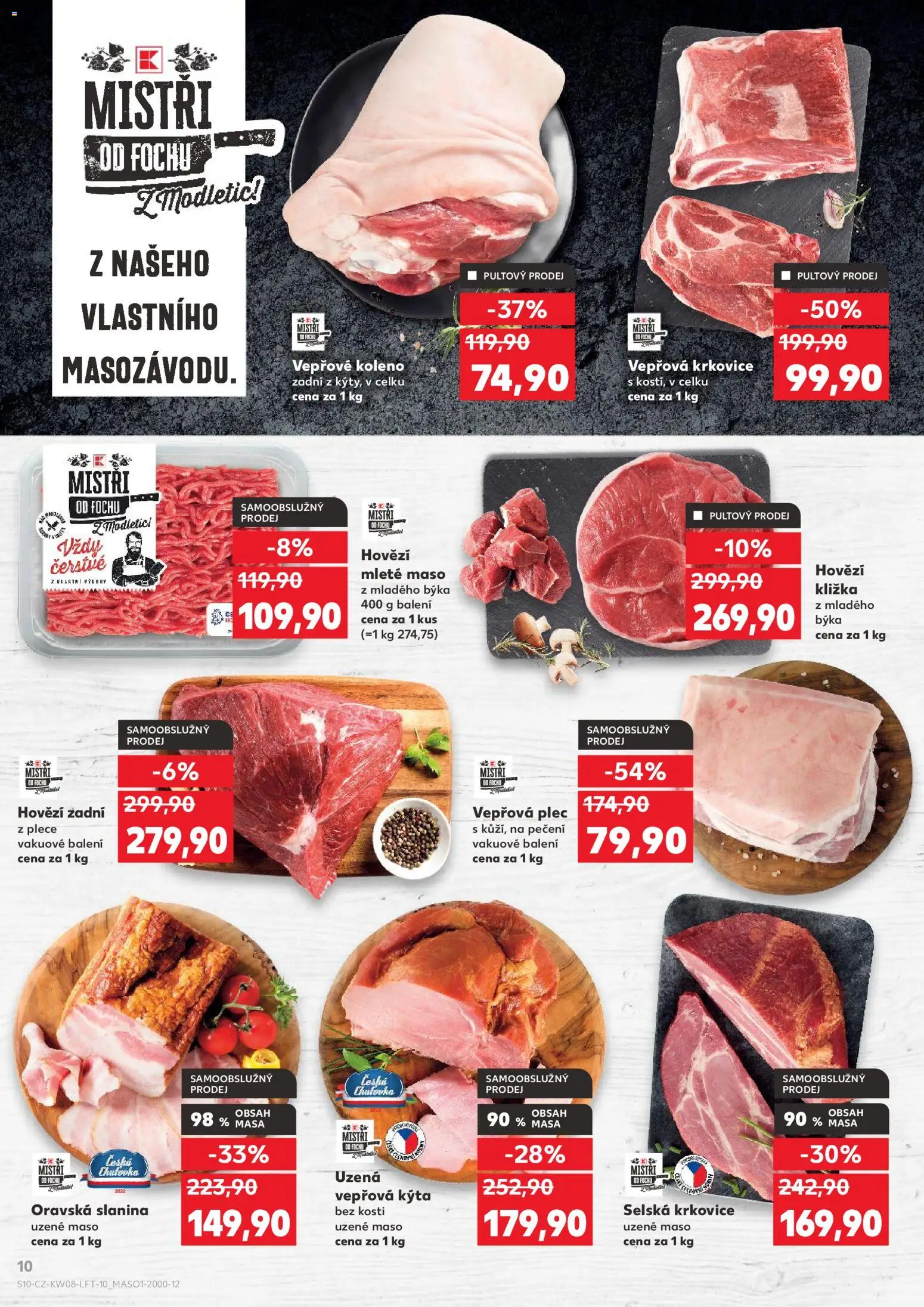 Kaufland leták - Ostrava od 18.02.2026 | Strana: 10 | Produkty: Hovězí, Hovězí zadní, Kýta bez kosti, Hovězí mleté maso
