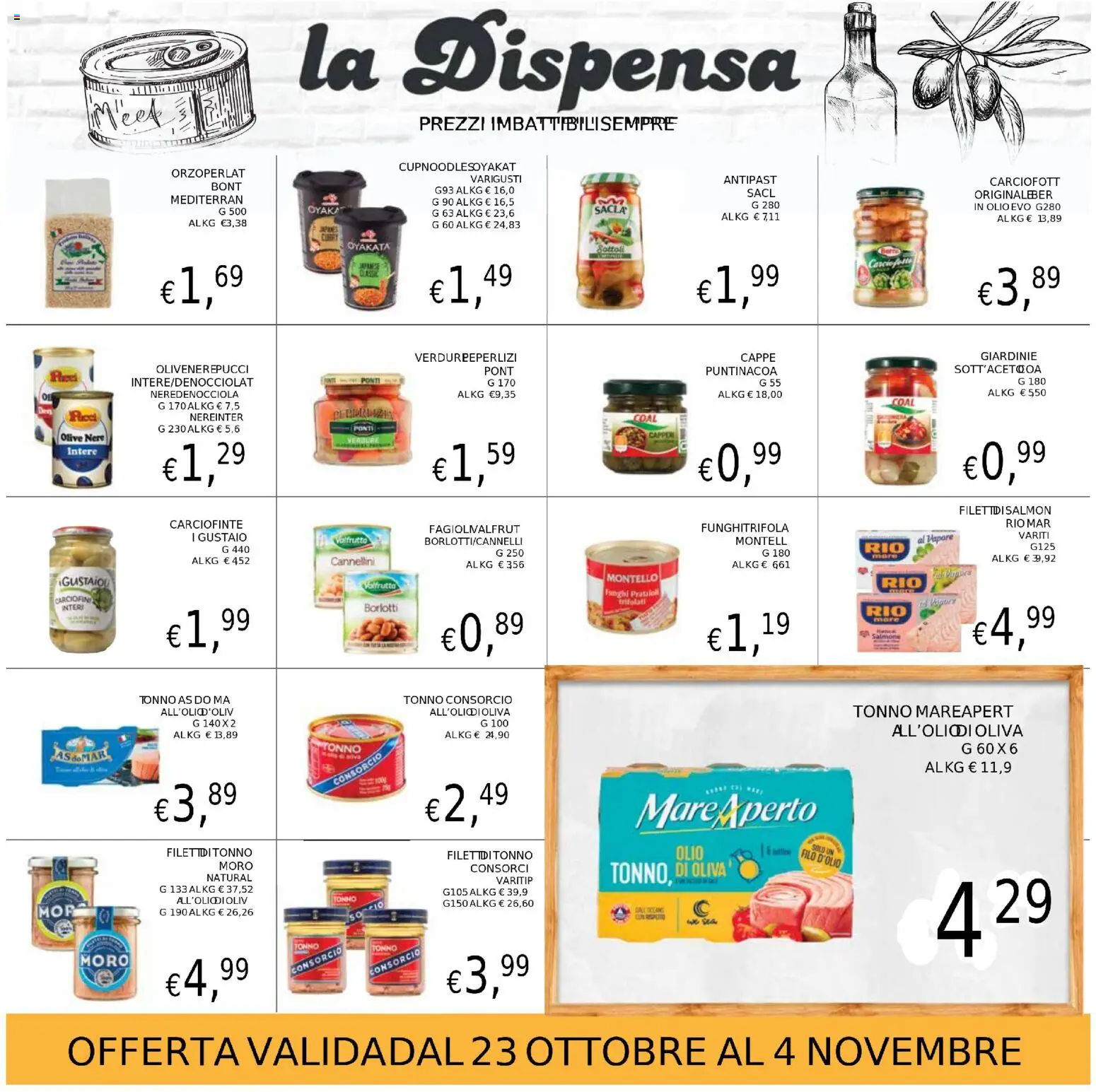 Volantino Coal del 23.10.2025 | Pagina: 14 | Prodotti: Salmone, Verdure, Funghi, Tonno