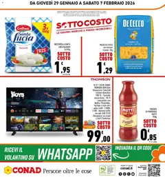 Anteprima del volantino Conad Superstore Sicilia catalogo valido a partire dal 29.01.2026 | Pagina: 32 | Prodotti: Pasta, TV, Fusilli, USB
