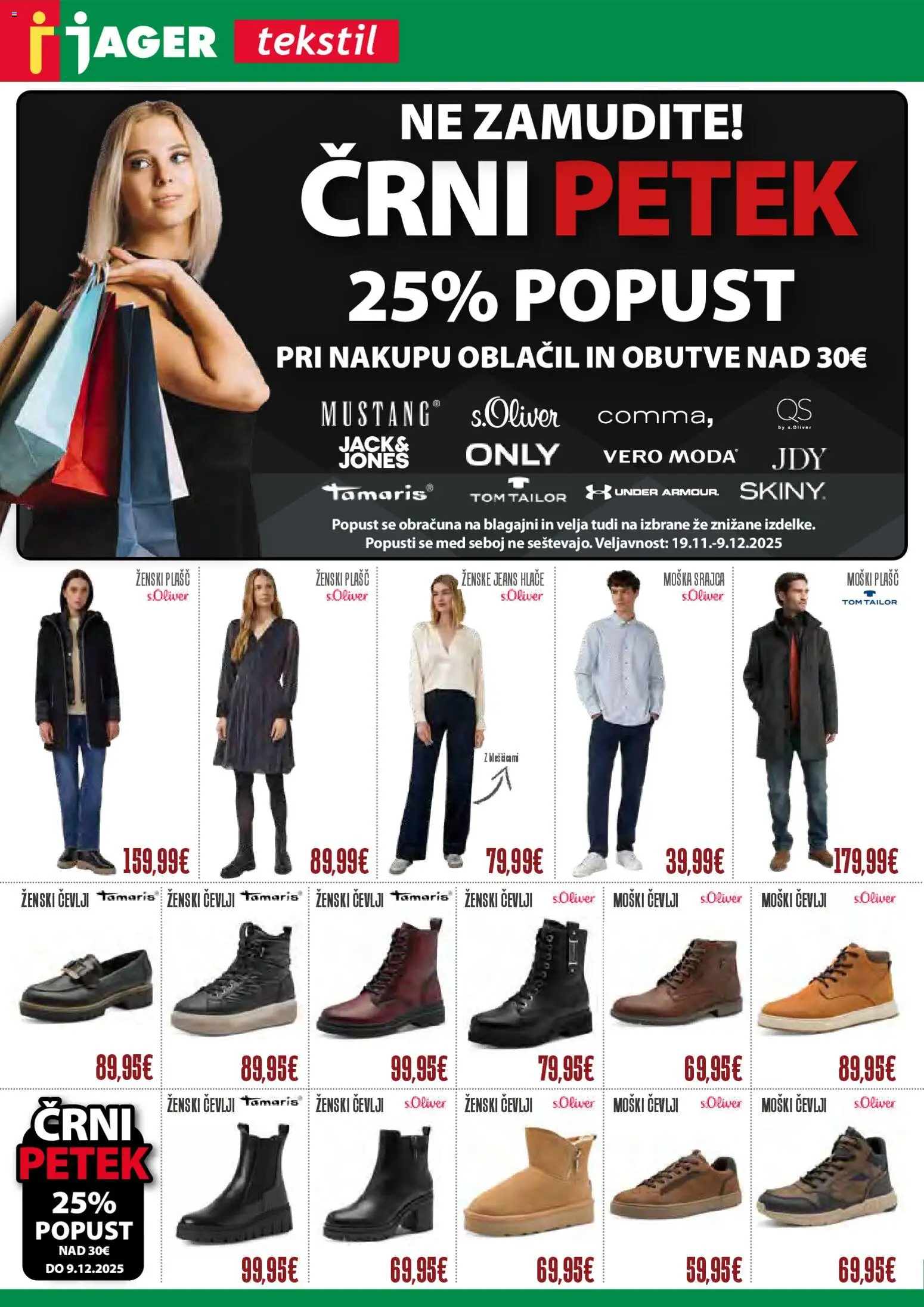 Novi Jager katalog ponudbe – veljaven od 19.11.2025 | Stran: 1 | Izdelki: Srajca, Plasc, Hlace, Cevlji