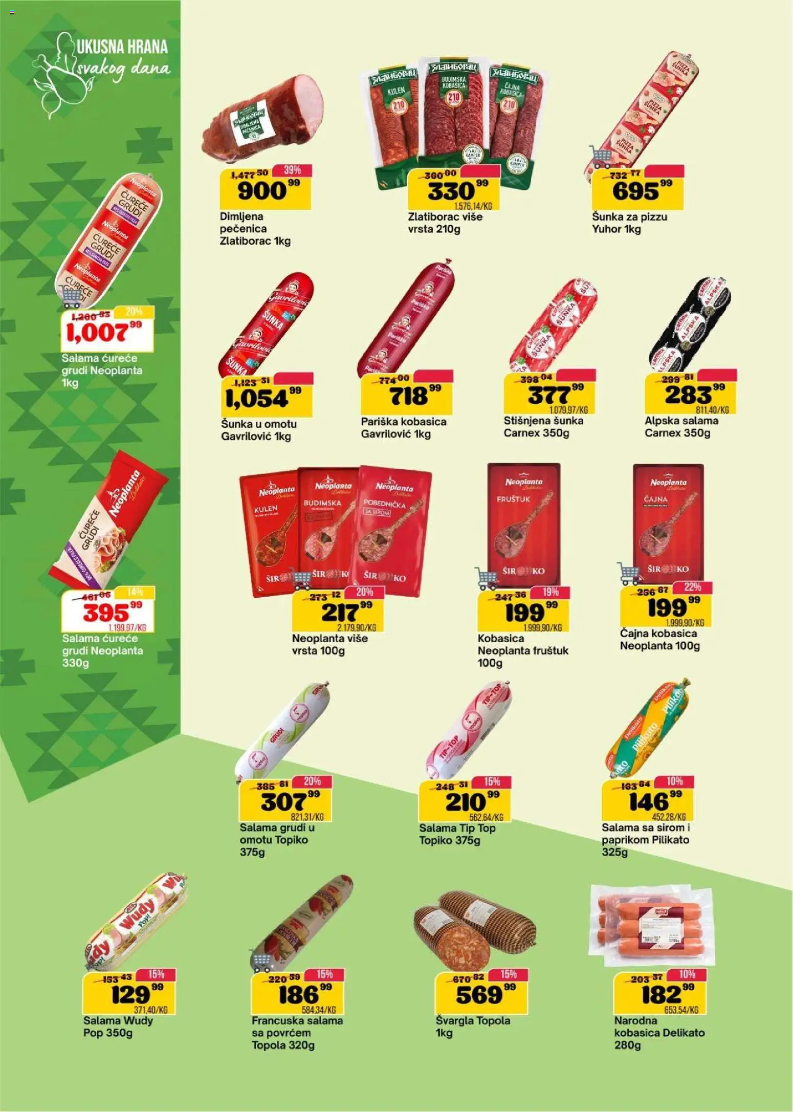 Senta Promet katalog - važi od 14.01.2026 | Strana: 6 | Proizvode: Šunka, Carmex, Pizza šunka, Pečenica