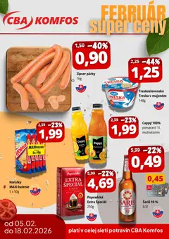 CBA Komfos leták platný od 05.02.2026
