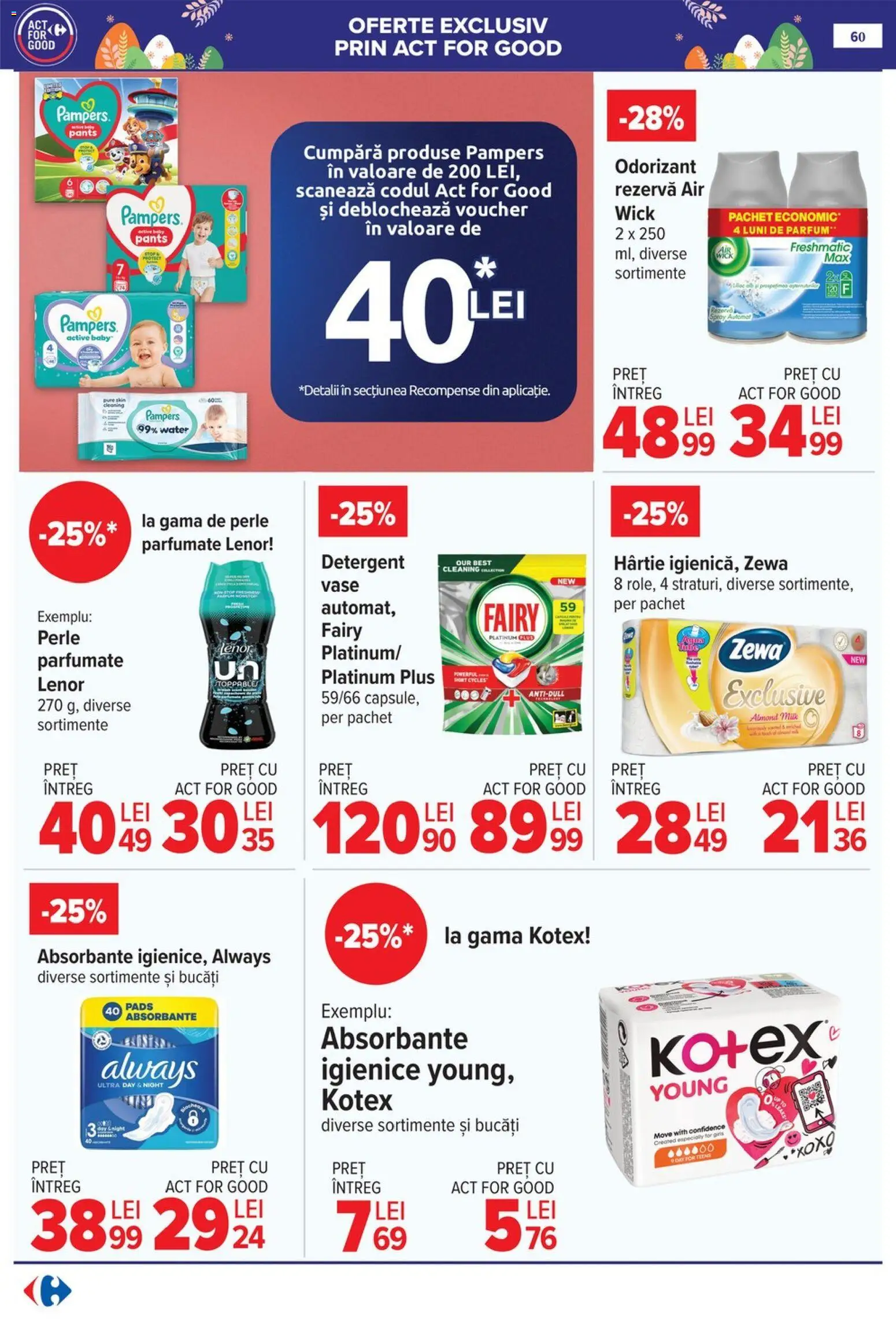 Noul catalog Carrefour – valabil de la 25.03.2026 | Pagină: 64 | Produse: Akrilik boya, Parfum, Detergent, Absorbante