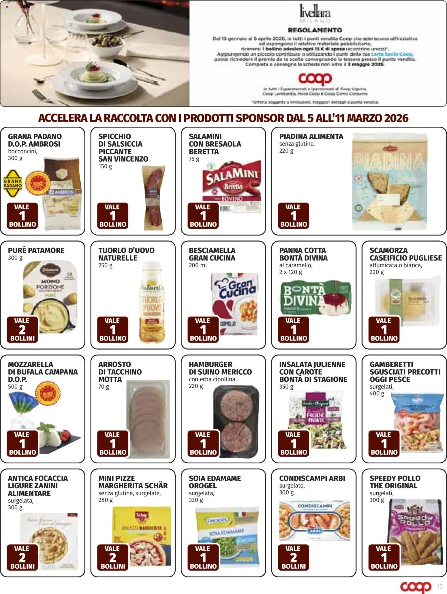 Volantino COOP del 05.03.2026 | Pagina: 17 | Prodotti: Bovino, Arrosto, Pesce, Gamberetti