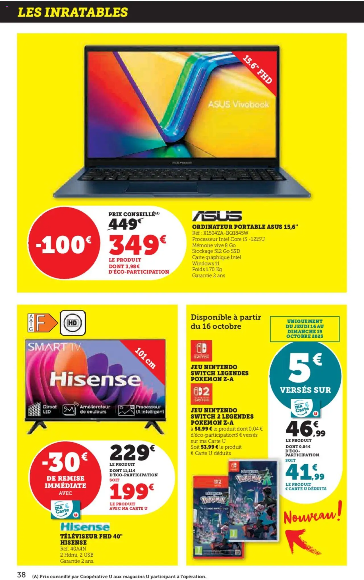 {H1} | Page: 38 | Produits: Ordinateur, Poids, Ordinateur portable, Portable