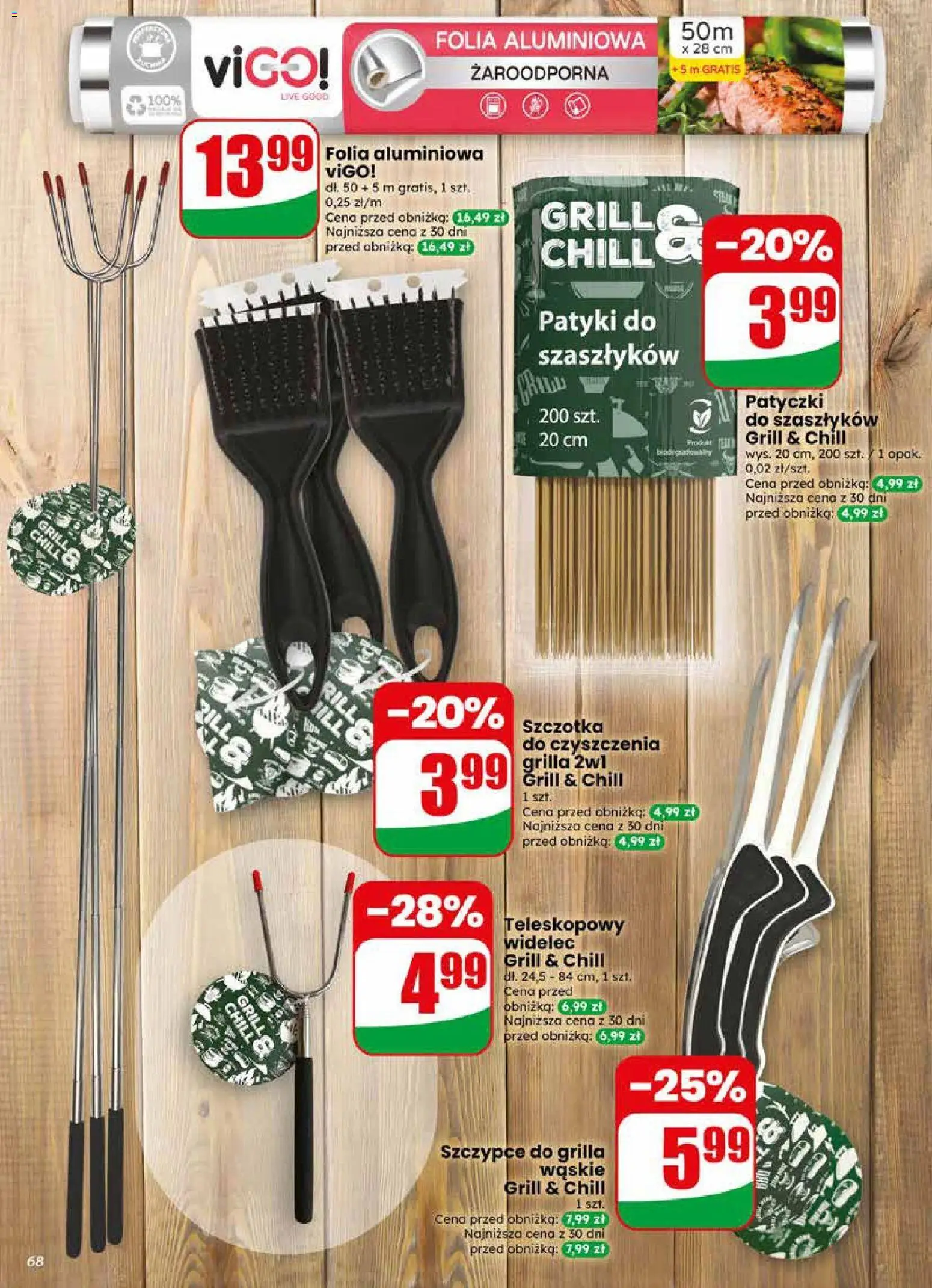 Dino gazetka od 29.04.2026 | Strona: 68 | Produkty: Patyczki do szaszłyków, Grill, Szczotka