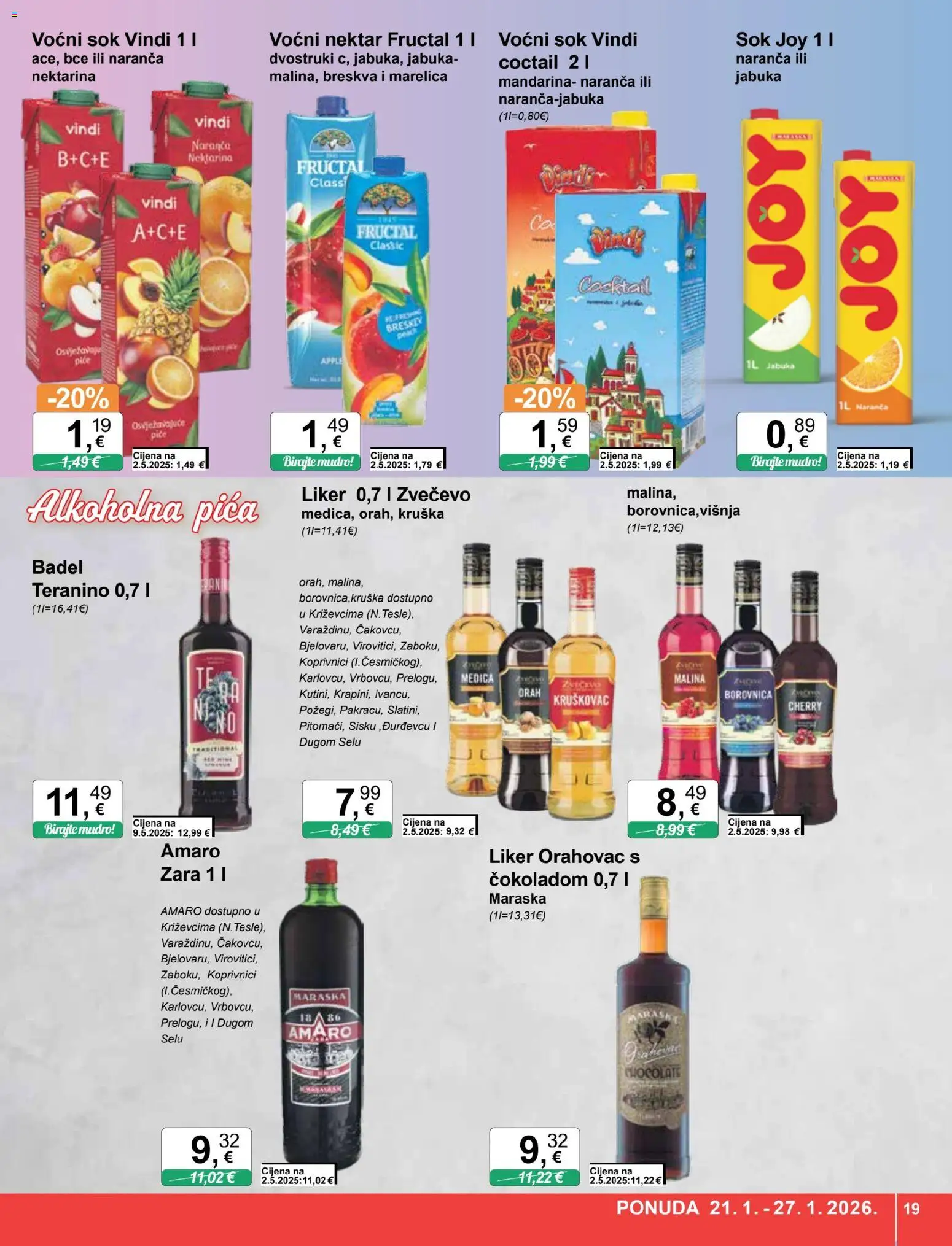 KTC katalog | vrijedi od 21.01.2026 | Stranica: 19 | Proizvodi: Pica, Liker, Nektarina, Jabuka