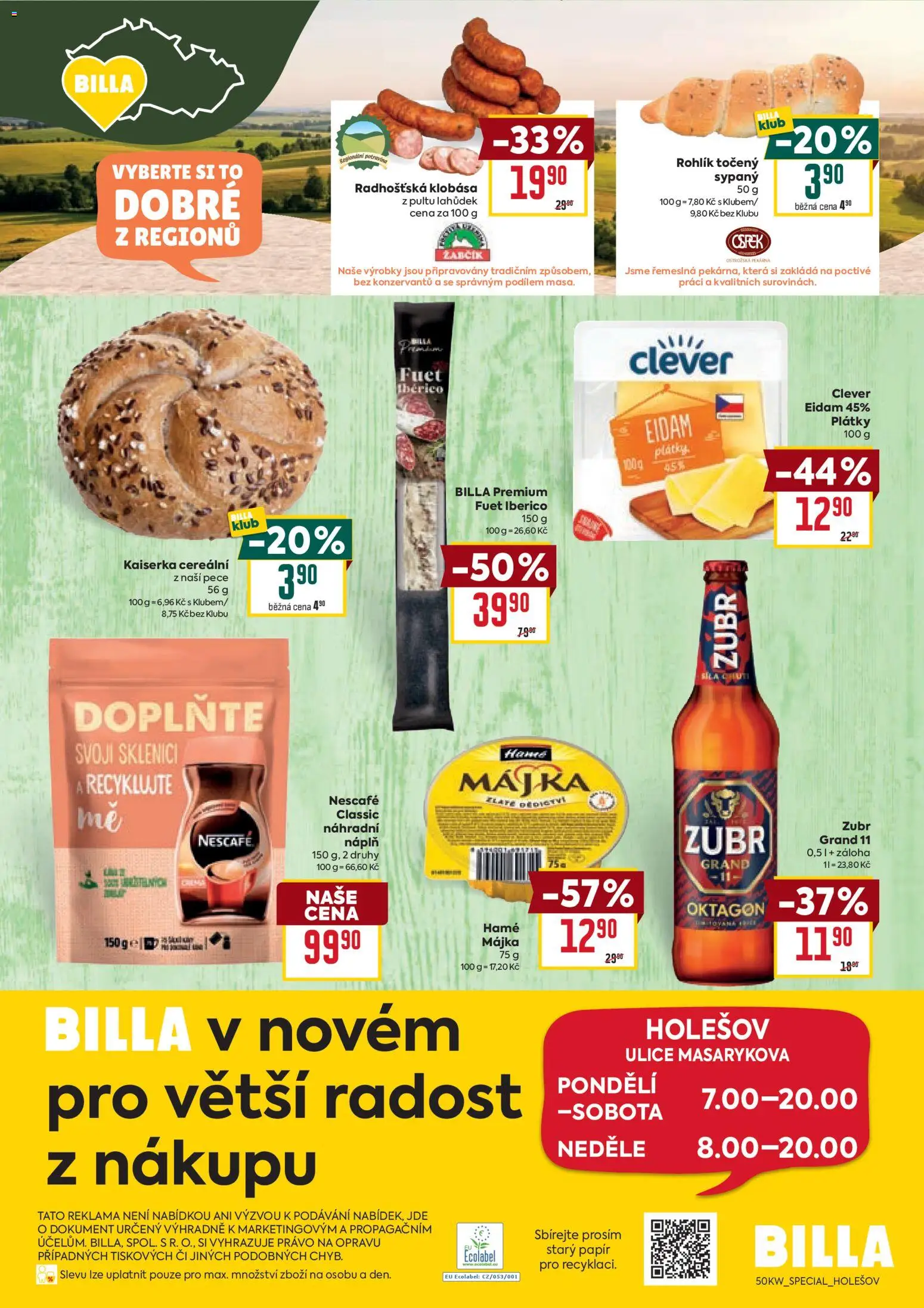 Billa leták - Speciál: Holešov od 10.12.2025 | Strana: 2 | Produkty: Rohlík, Eidam, Nescafé, Clever