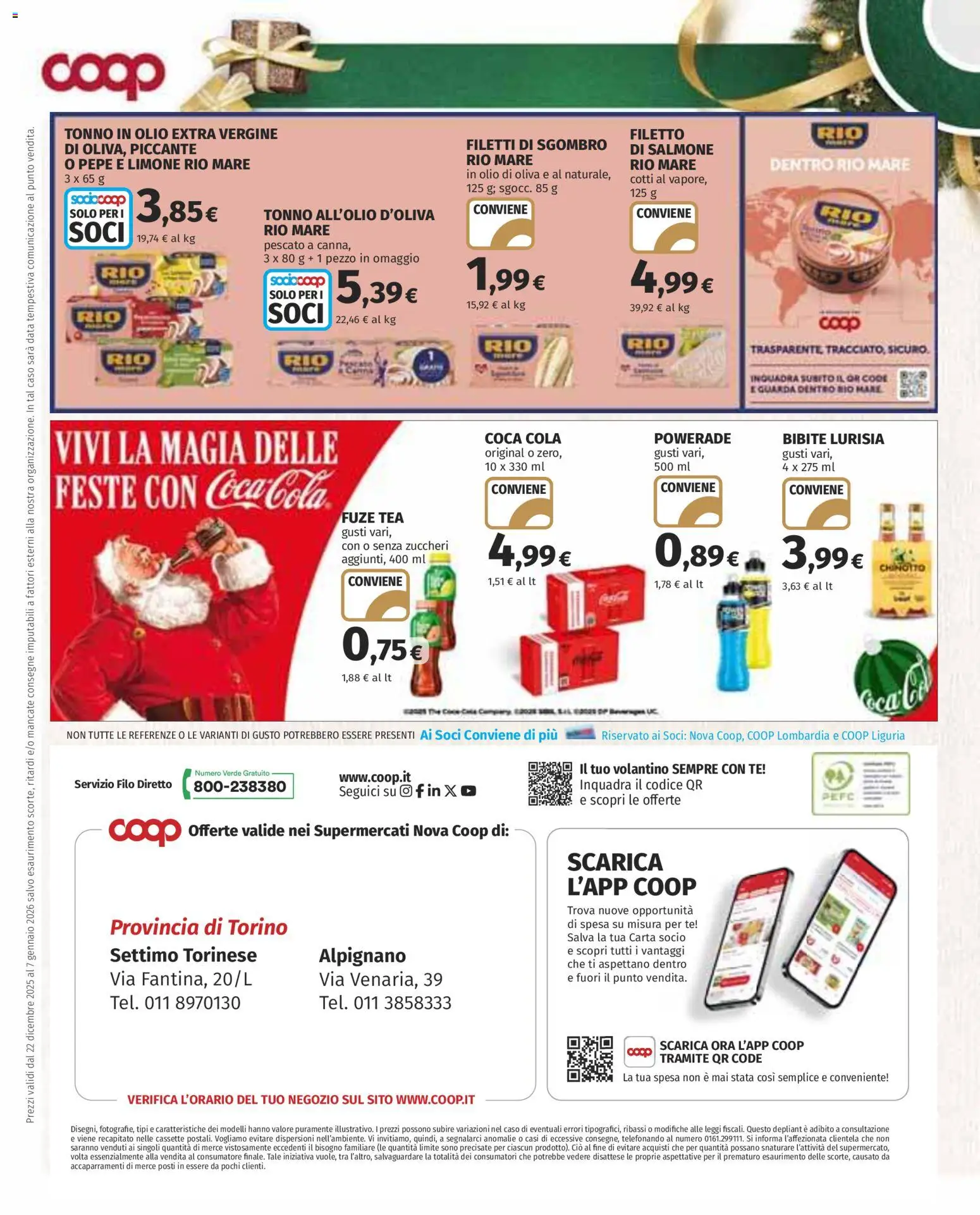 Volantino COOP del 22.12.2025 | Pagina: 22 | Prodotti: Limone, Olio, Olio extra vergine, Sgombro