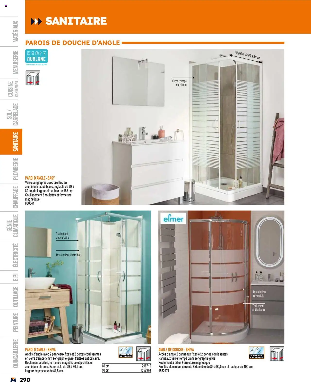  | Page: 290 | Produits: Laque, Portes, Douche
