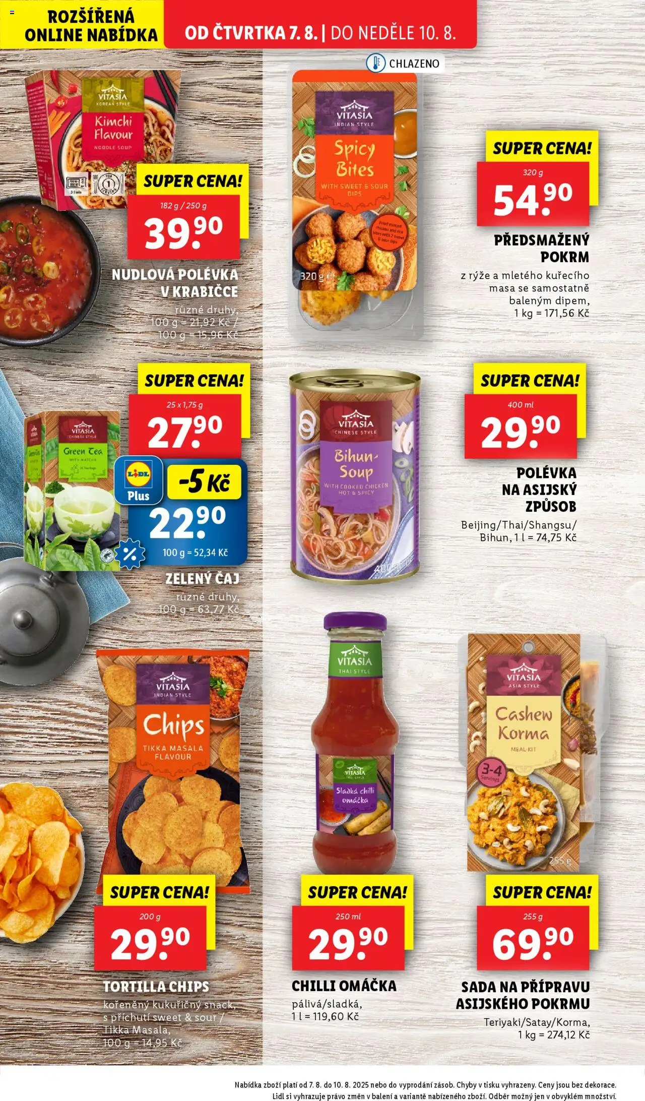 Lidl leták od 07.08.2025 | Strana: 22 | Produkty: Tortilla chips, Čaj, Kimchi, Tortilla