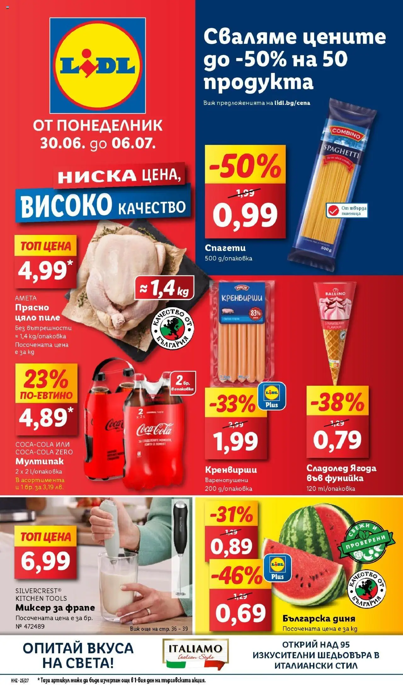  | Страница: 1 | Продукти: Пиле, Кренвирши, Миксер, Спагети