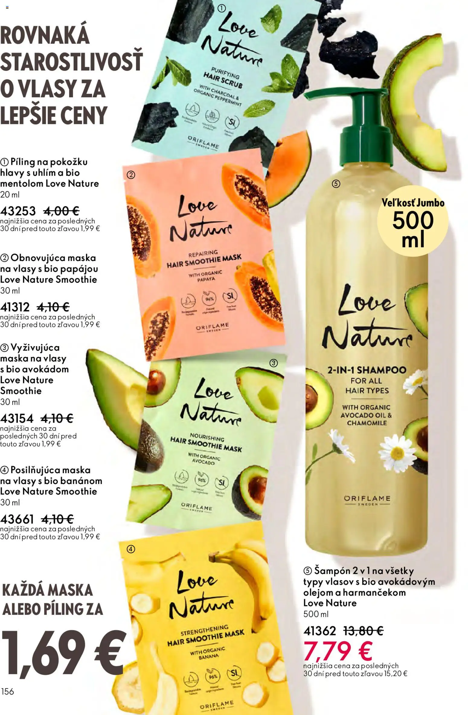 Nové Oriflame akcie – leták je platný od 04.03.2026 | Strana: 156 | Produkty: Šampón, Maska na vlasy, Maska