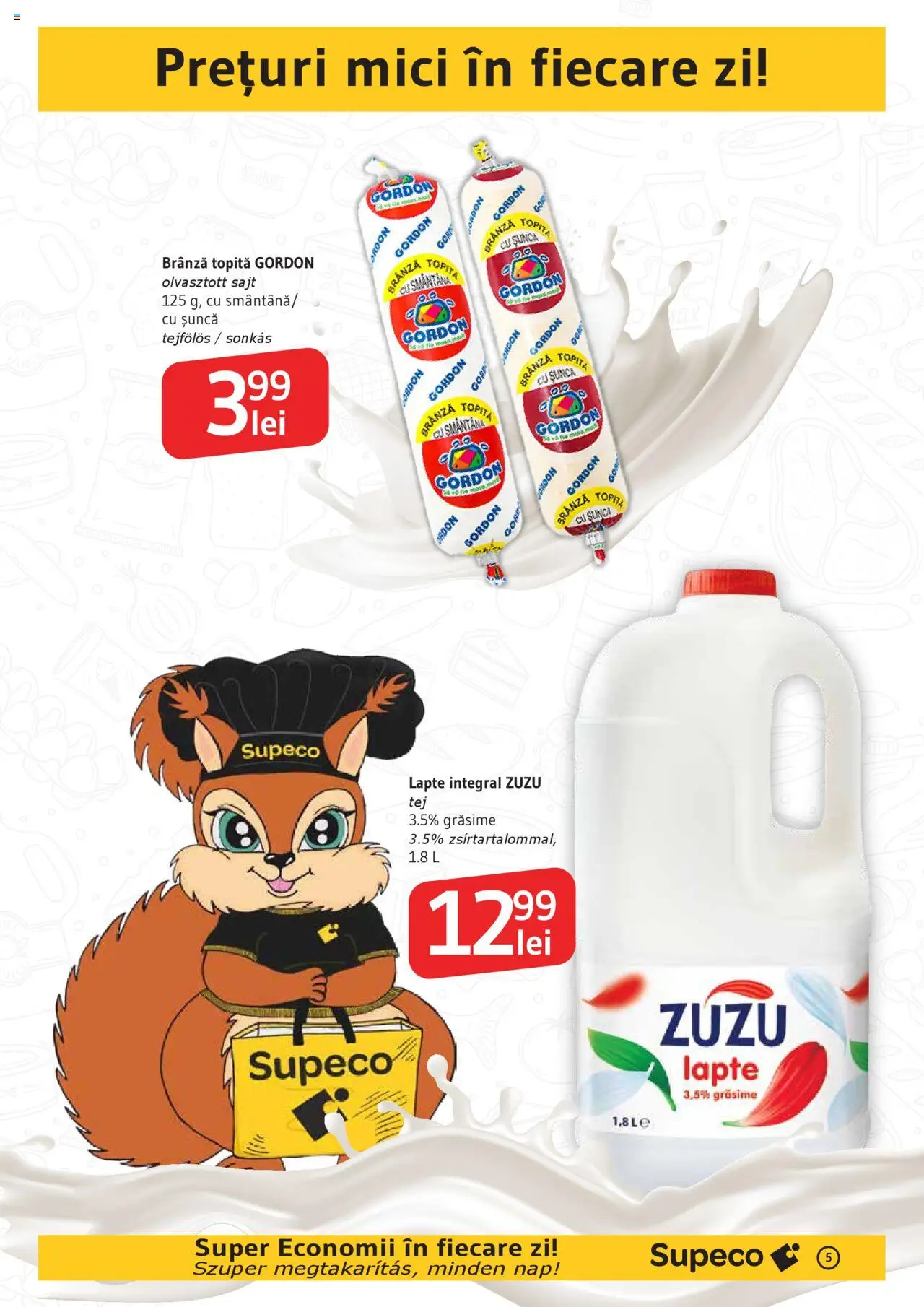 Noul catalog Supeco – valabil de la 18.09.2025 | Pagină: 5 | Produse: Mici, Lapte, Brânză, Smântână