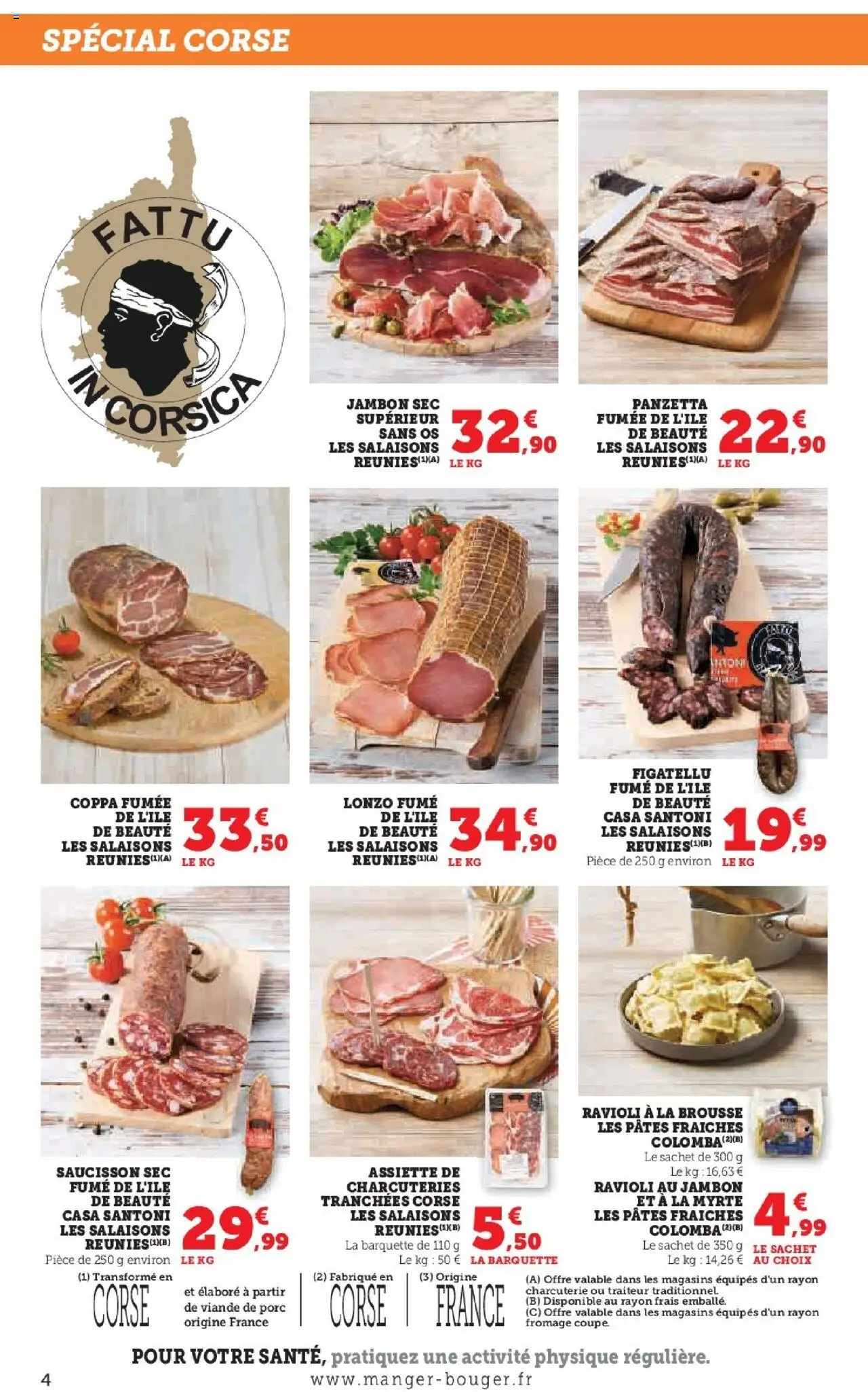  | Page: 4 | Produits: Viande de porc, Jambon, Viande, Pâtes