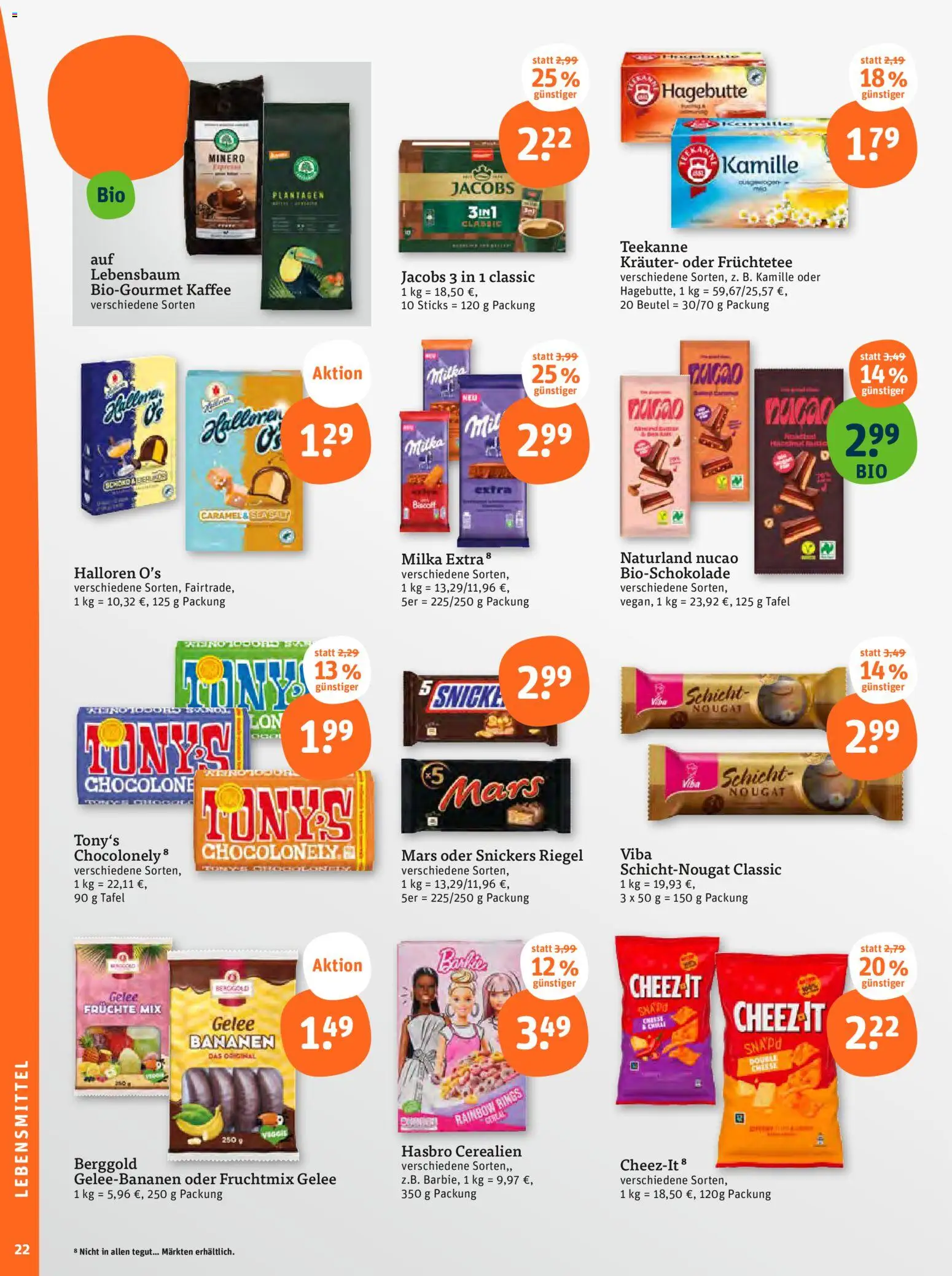 Tegut Prospekt 	 – gültig ab 03.11.2025 | Seite: 24 | Produkte: Kaffee, Bananen, Milka, Mars