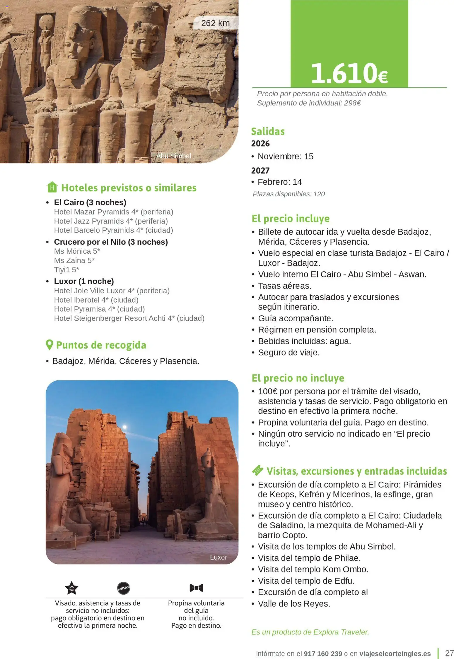 Viajes El Corte Inglés Junta de Extremadura │ válido desde el 01.03.2026 | Página: 27