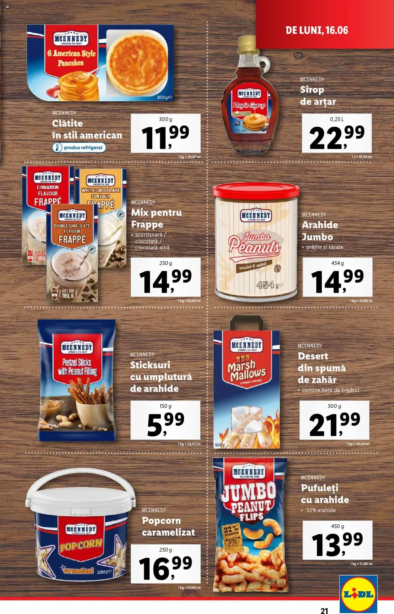 Catalog Lidl – valabil de la 16.06.2025 | Pagină: 21 | Produse: Delgeç, Pufuleți, Sirop, Zahăr
