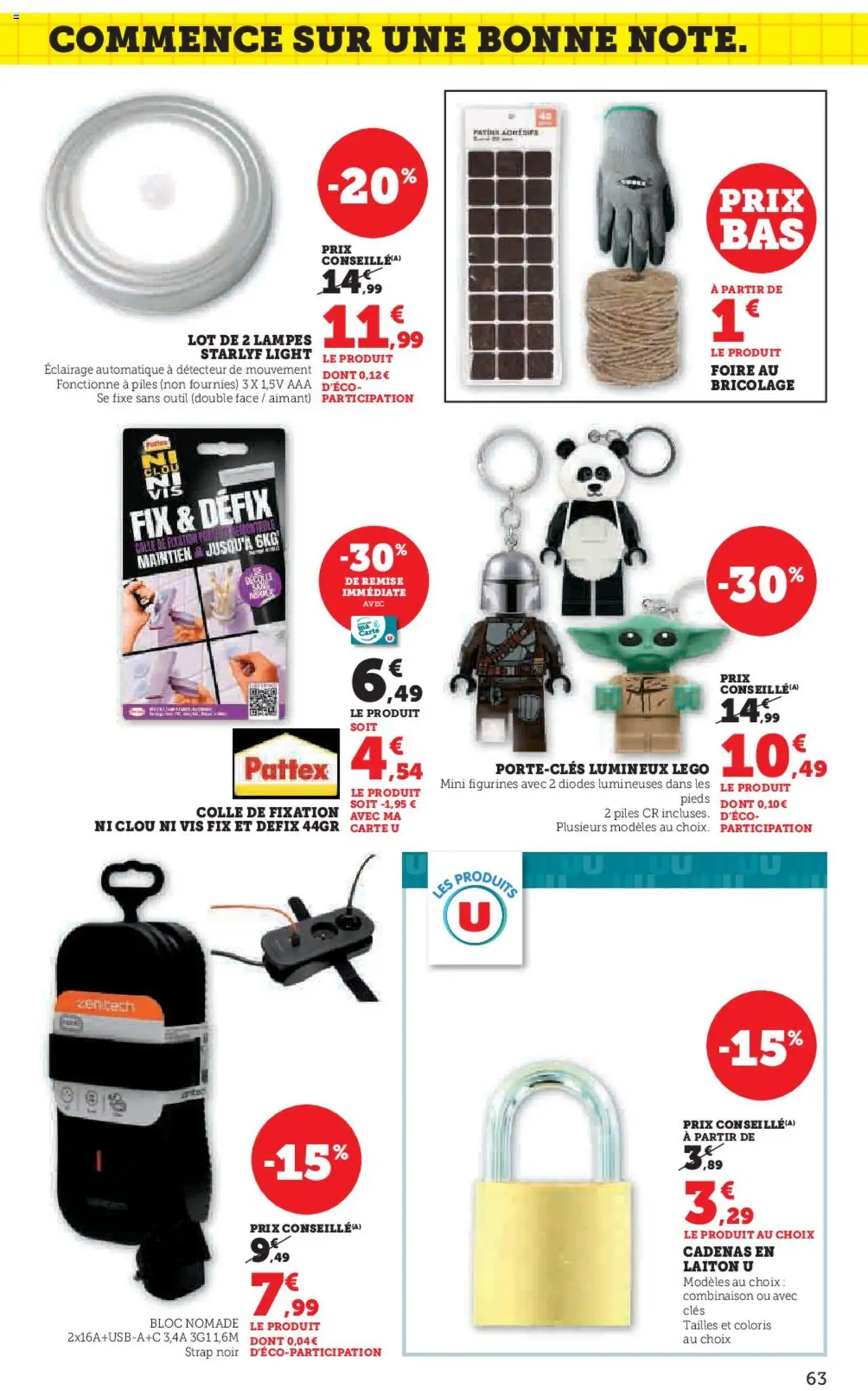  | Page: 63 | Produits: Légo, Colle, Combinaison, Figurines