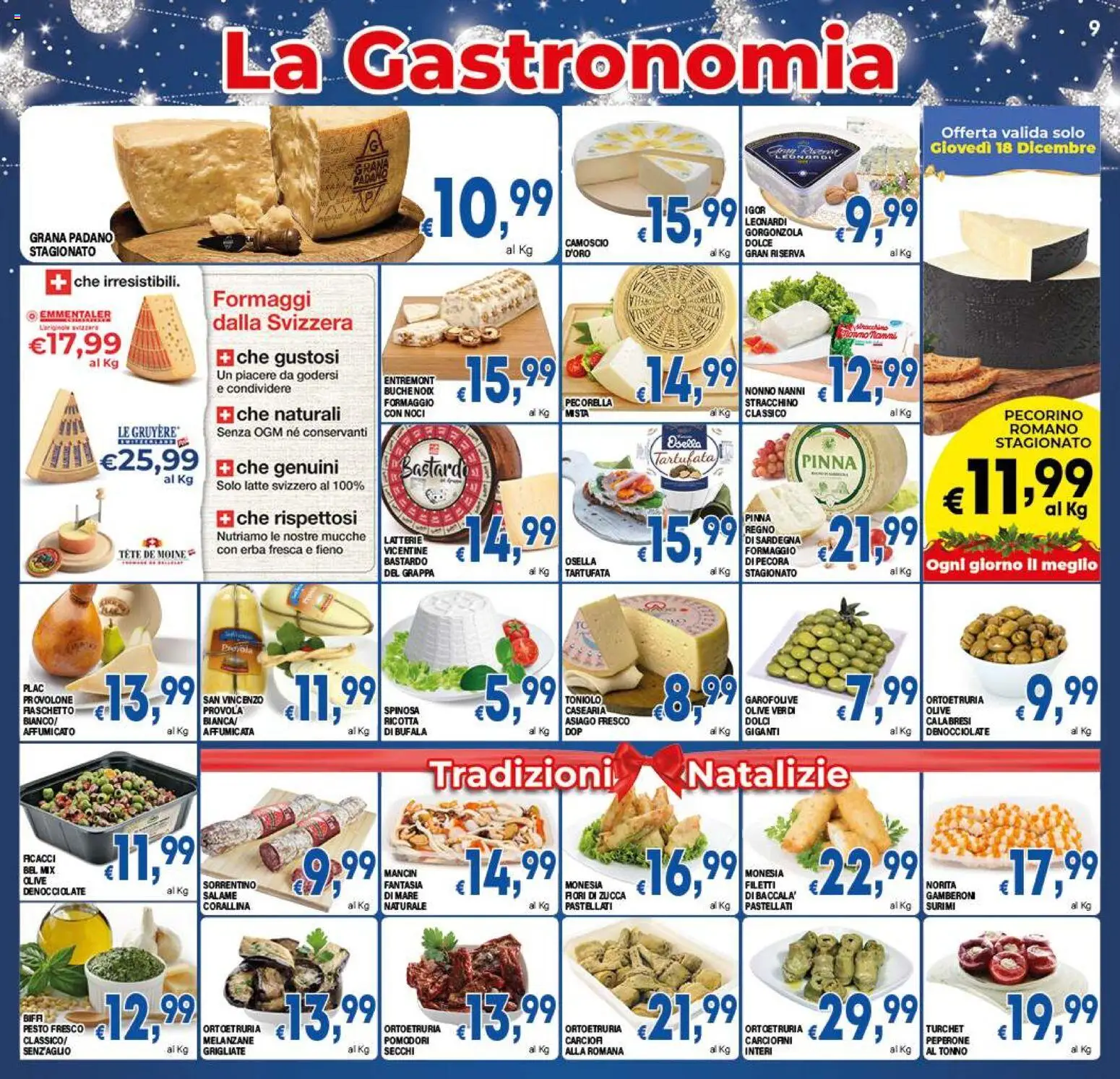 Volantino DEM del 16.12.2025 | Pagina: 9 | Prodotti: Formaggio, Olive, Stracchino, Provola