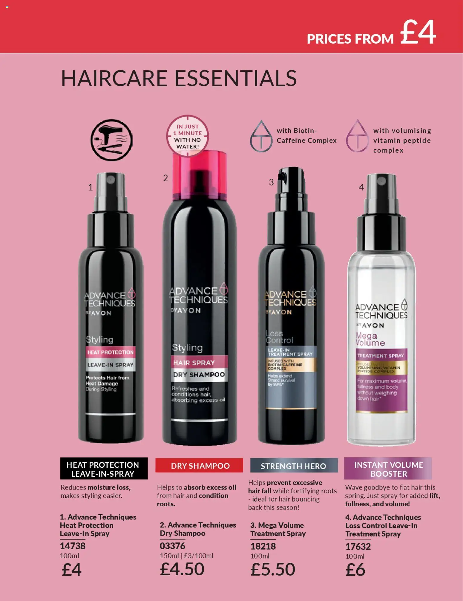 {H1} | Page: 183 | Products: Shampoo, Hair spray, Oil