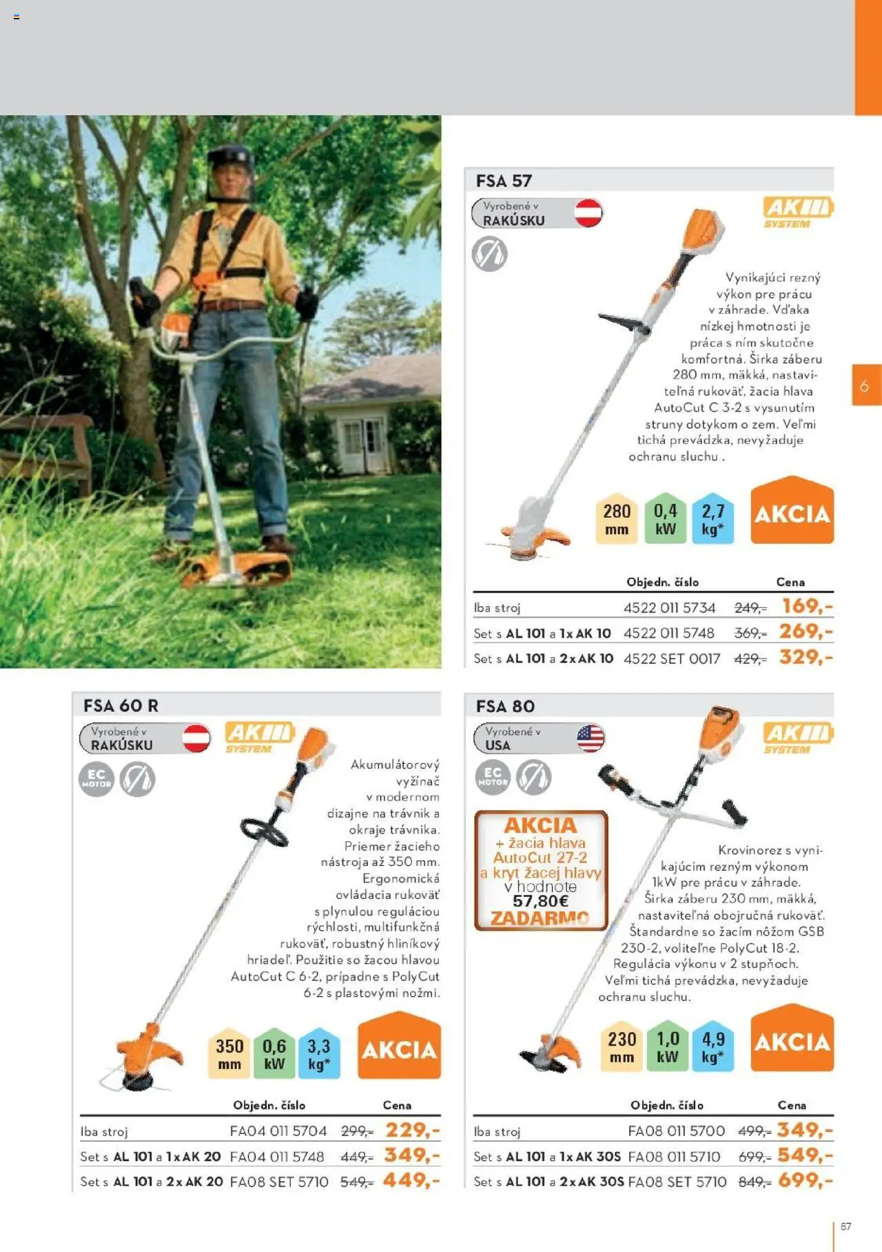 Nové STIHL akcie – leták je platný od 29.09.2025 | Strana: 67 | Produkty: Krovinorez