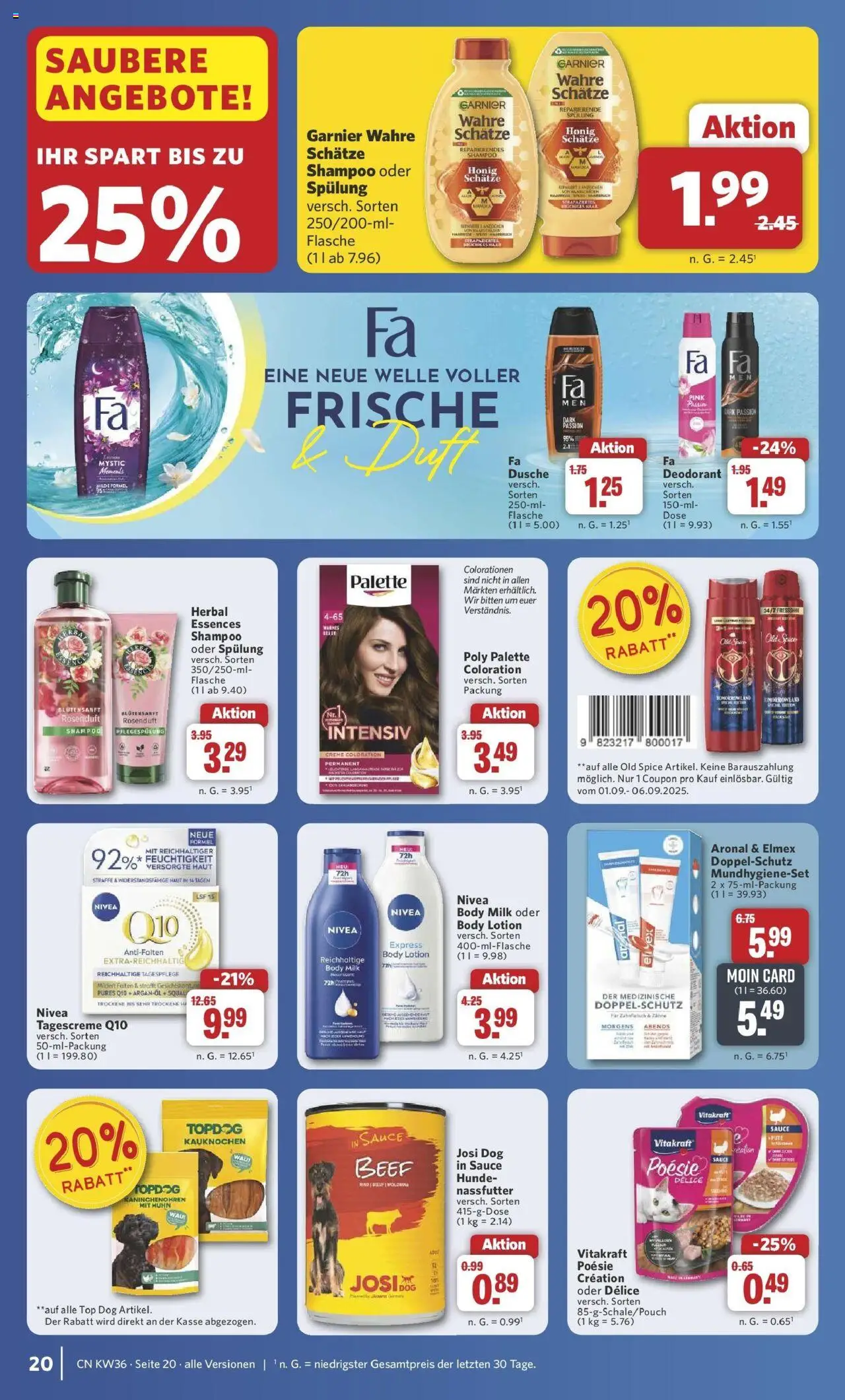Combi Prospekt Rahden	 – gültig ab 01.09.2025 | Seite: 27 | Produkte: Top, Dusche, Body Lotion, Body Milk