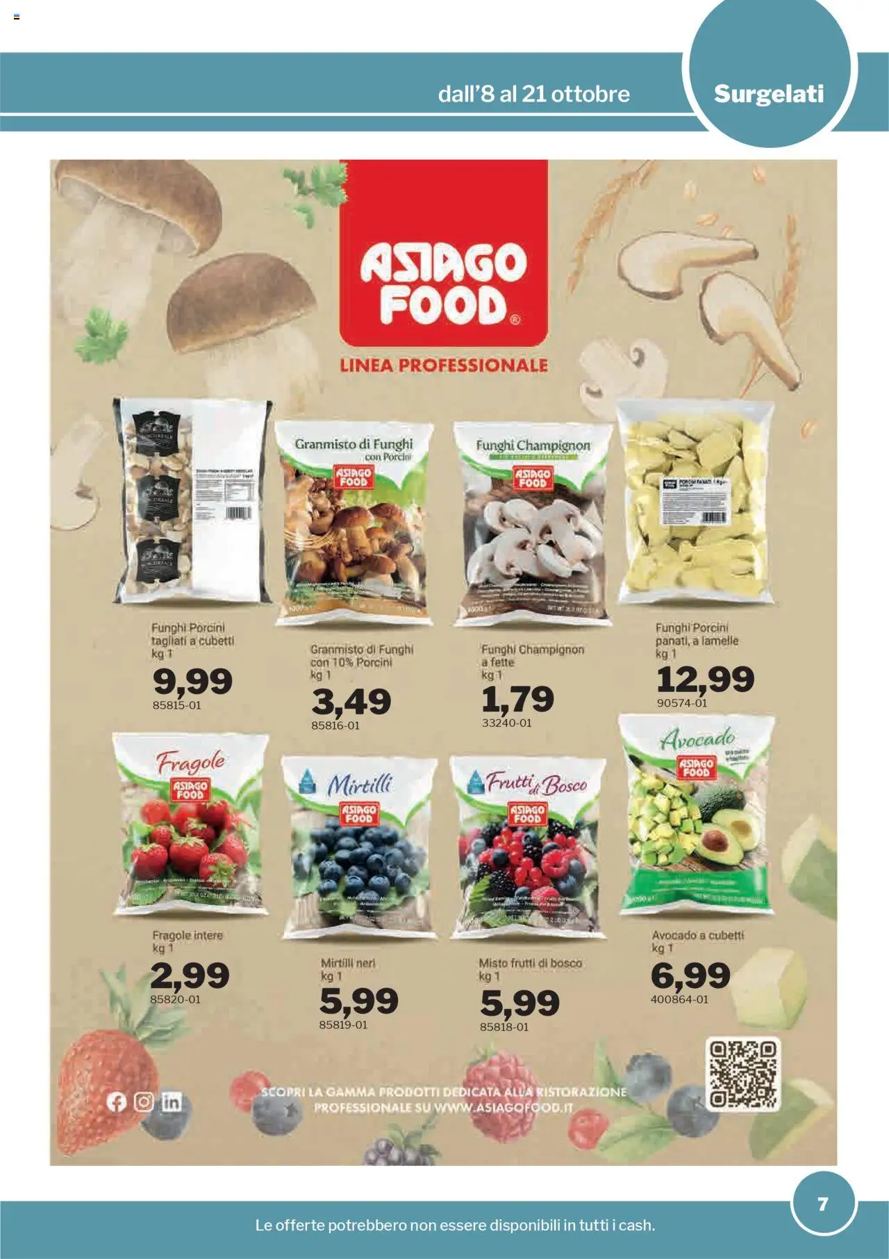 Volantino Sogegross del 08.10.2025 | Pagina: 7 | Prodotti: Fragole, Avocado, Funghi, Mirtilli