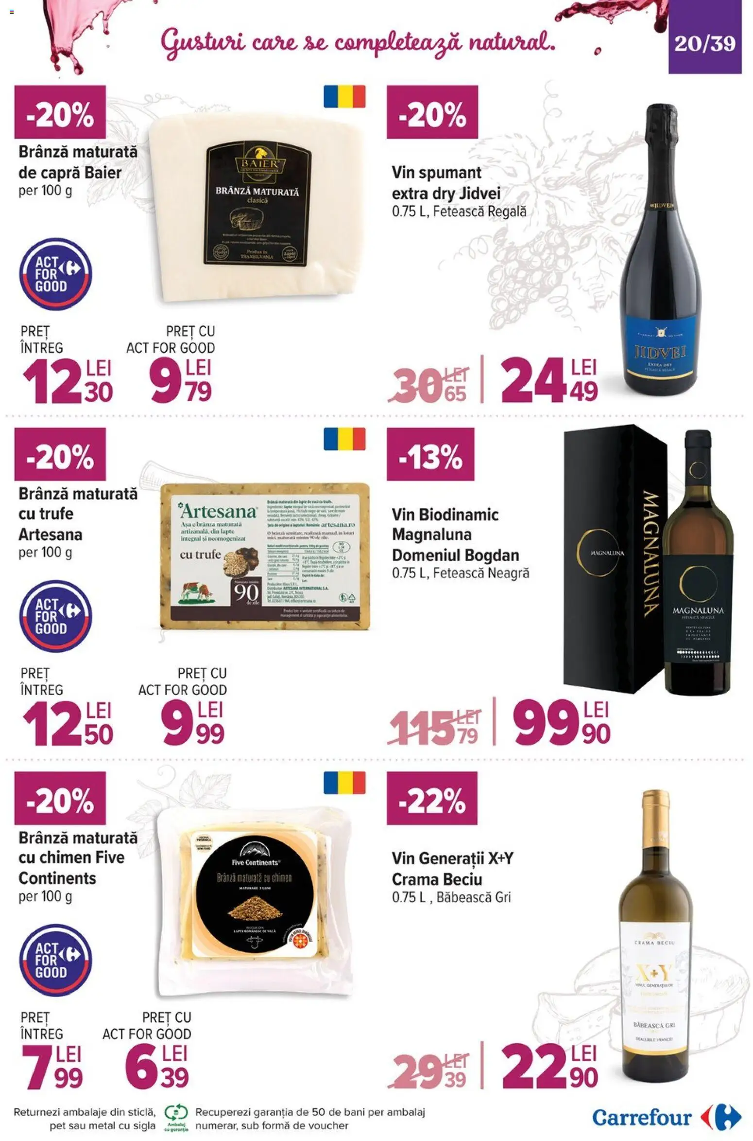 Noul catalog Carrefour – valabil de la 19.11.2025 | Pagină: 20 | Produse: Brânză, Vin