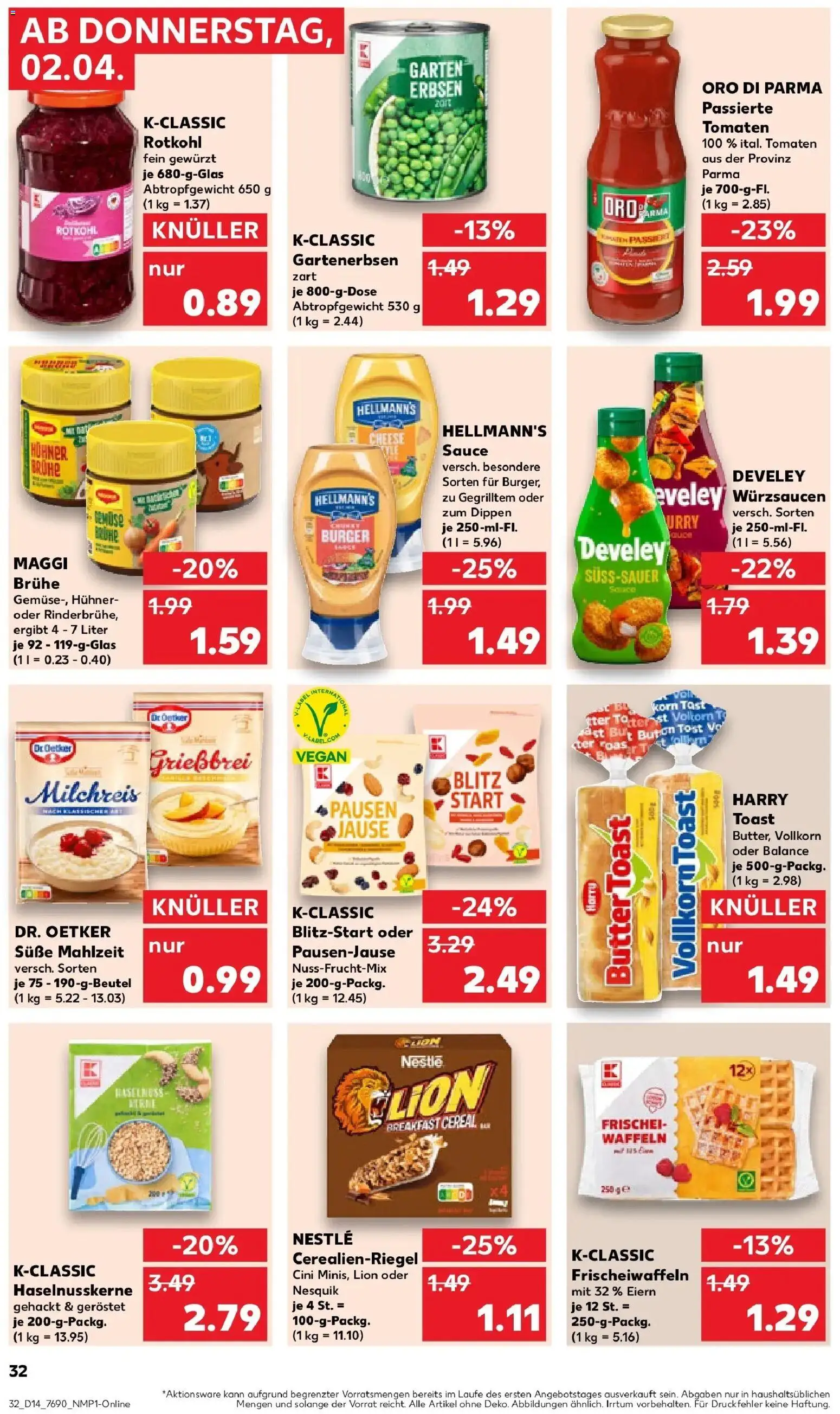 Kaufland Prospekt Stuttgart	 – gültig ab 30.03.2026 | Seite: 44 | Produkte: Butter, Rotkohl, Tomaten, Waffeln