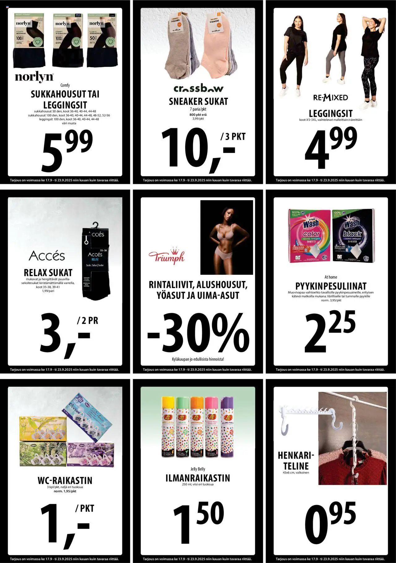 Tuuri tarjoukset – voimassa 17.09.2025 alkaen | Sivu: 17 | Tuotteet: Henkari, Sukkahousut, Sukat, Leggingsit