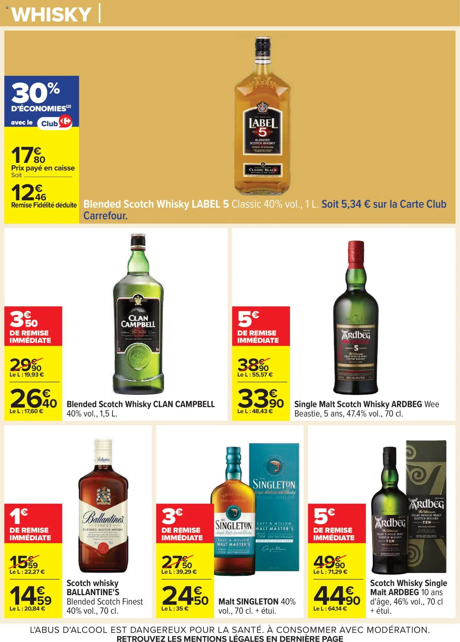 {H1} | Page: 8 | Produits: Scotch whisky Clan campbell, Whisky Label 5, Whisky clan Campbell, Scotch whisky label 5